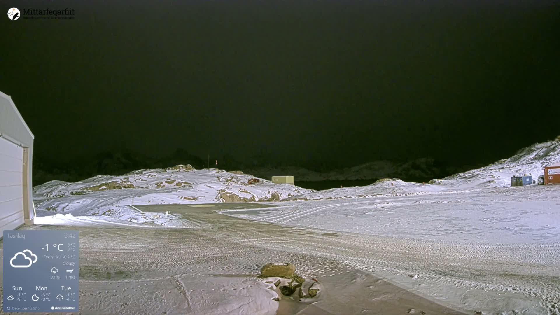 Tasiilaq Heliport Live Cam AGM / BGAM - Tasiilaq, Sermersooq, Greenland, Denmark