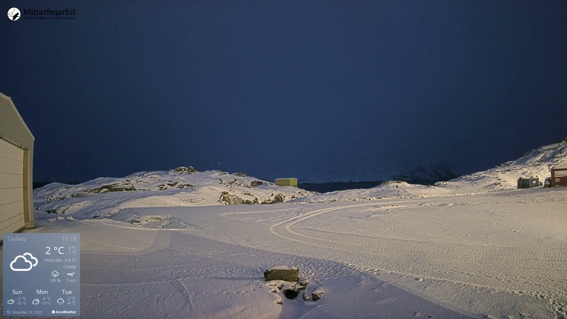 Tasiilaq Heliport Live Cam AGM / BGAM - Tasiilaq, Sermersooq, Greenland, Denmark