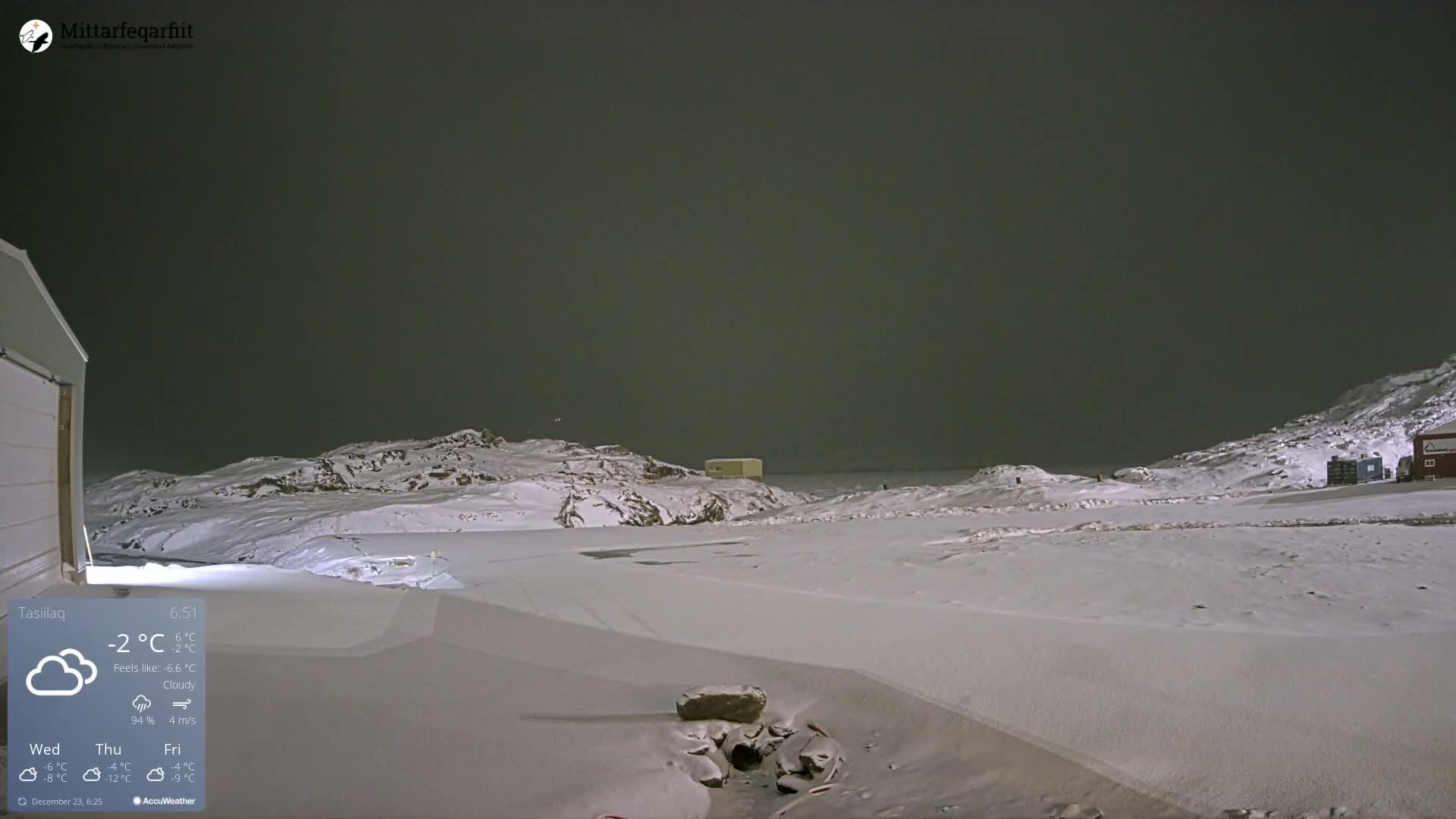 Tasiilaq Heliport Live Cam AGM / BGAM - Tasiilaq, Sermersooq, Greenland, Denmark