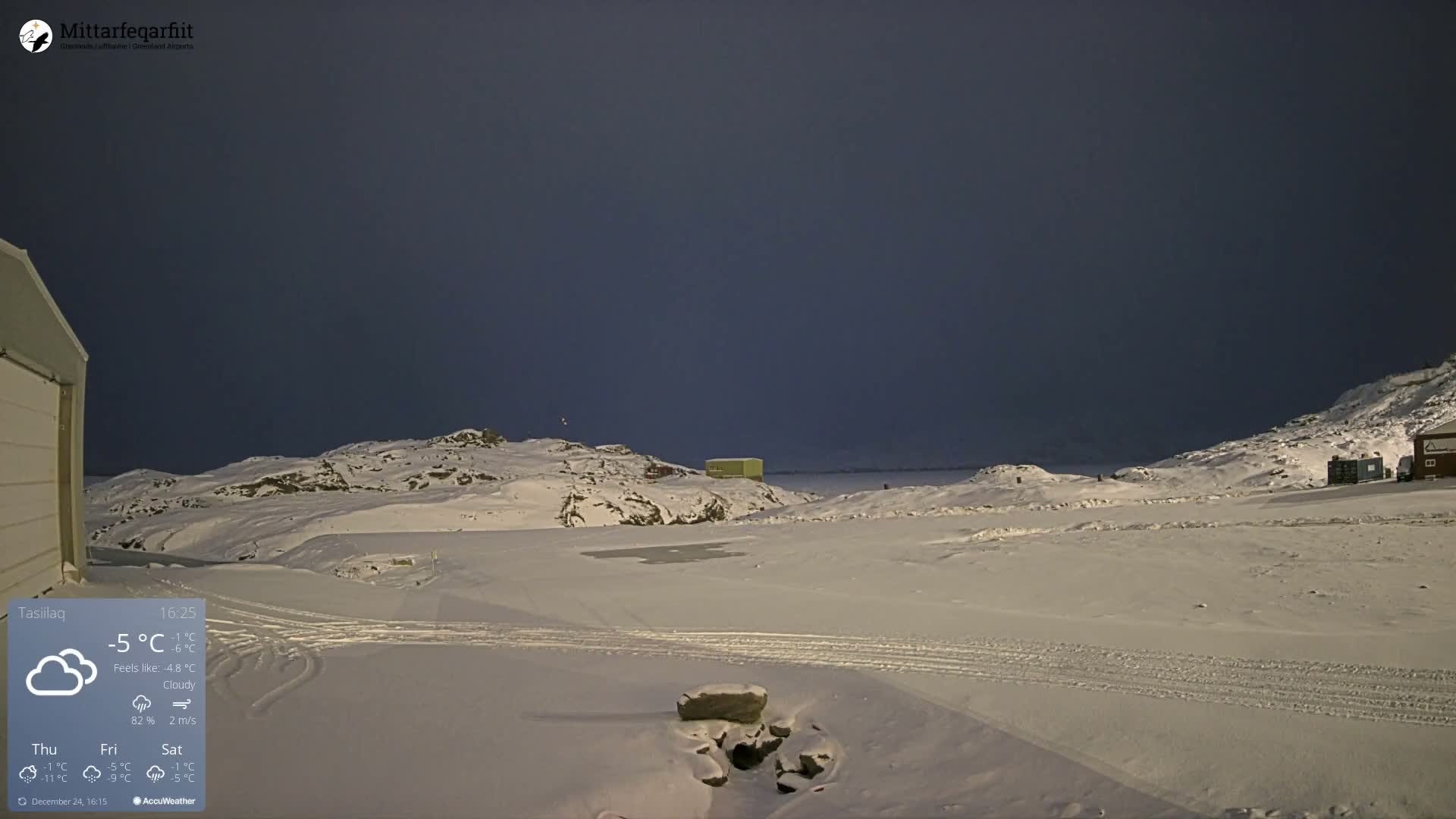 Tasiilaq Heliport Live Cam AGM / BGAM - Tasiilaq, Sermersooq, Greenland, Denmark