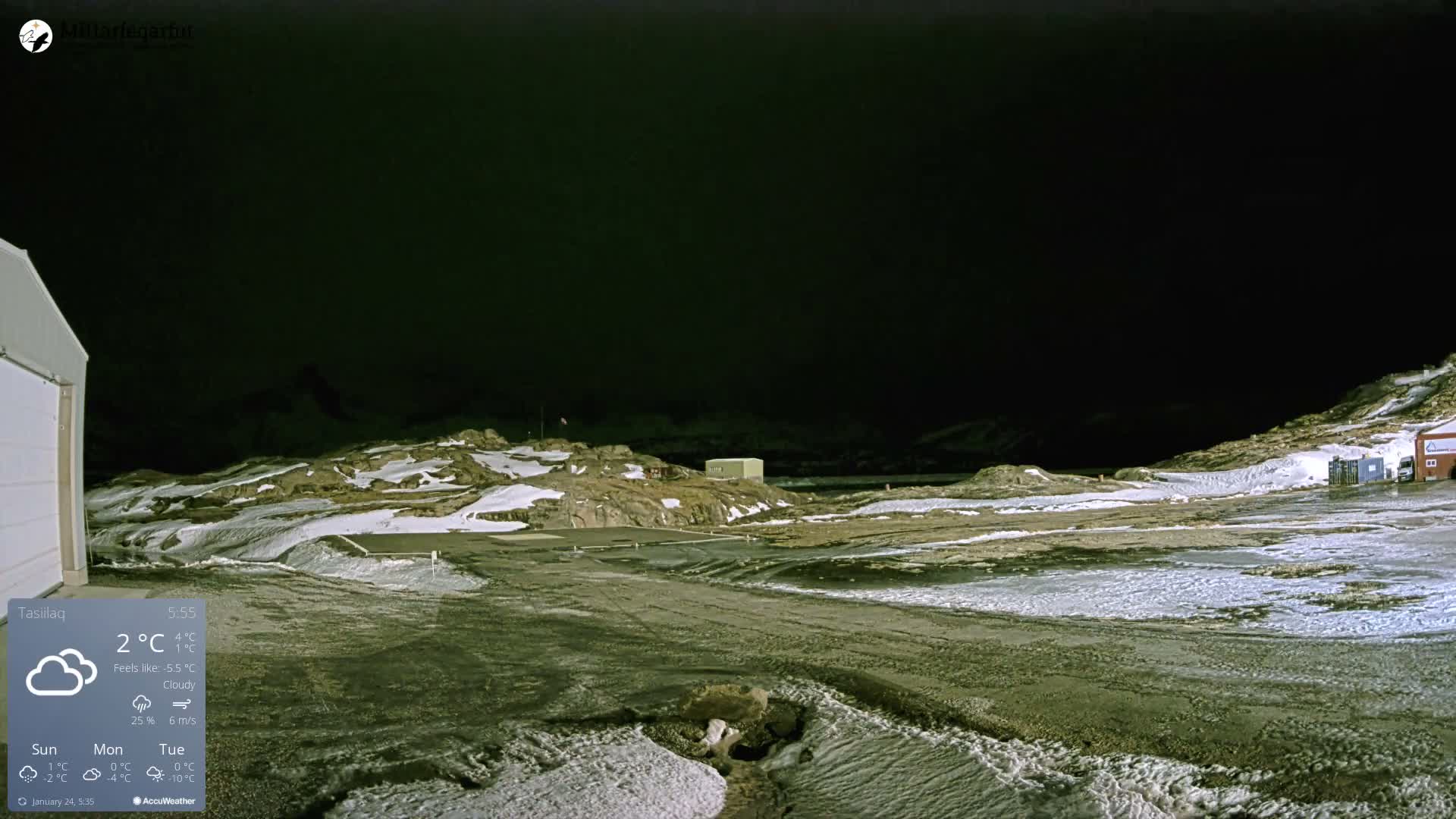 Tasiilaq Heliport Live Cam AGM / BGAM - Tasiilaq, Sermersooq, Greenland, Denmark