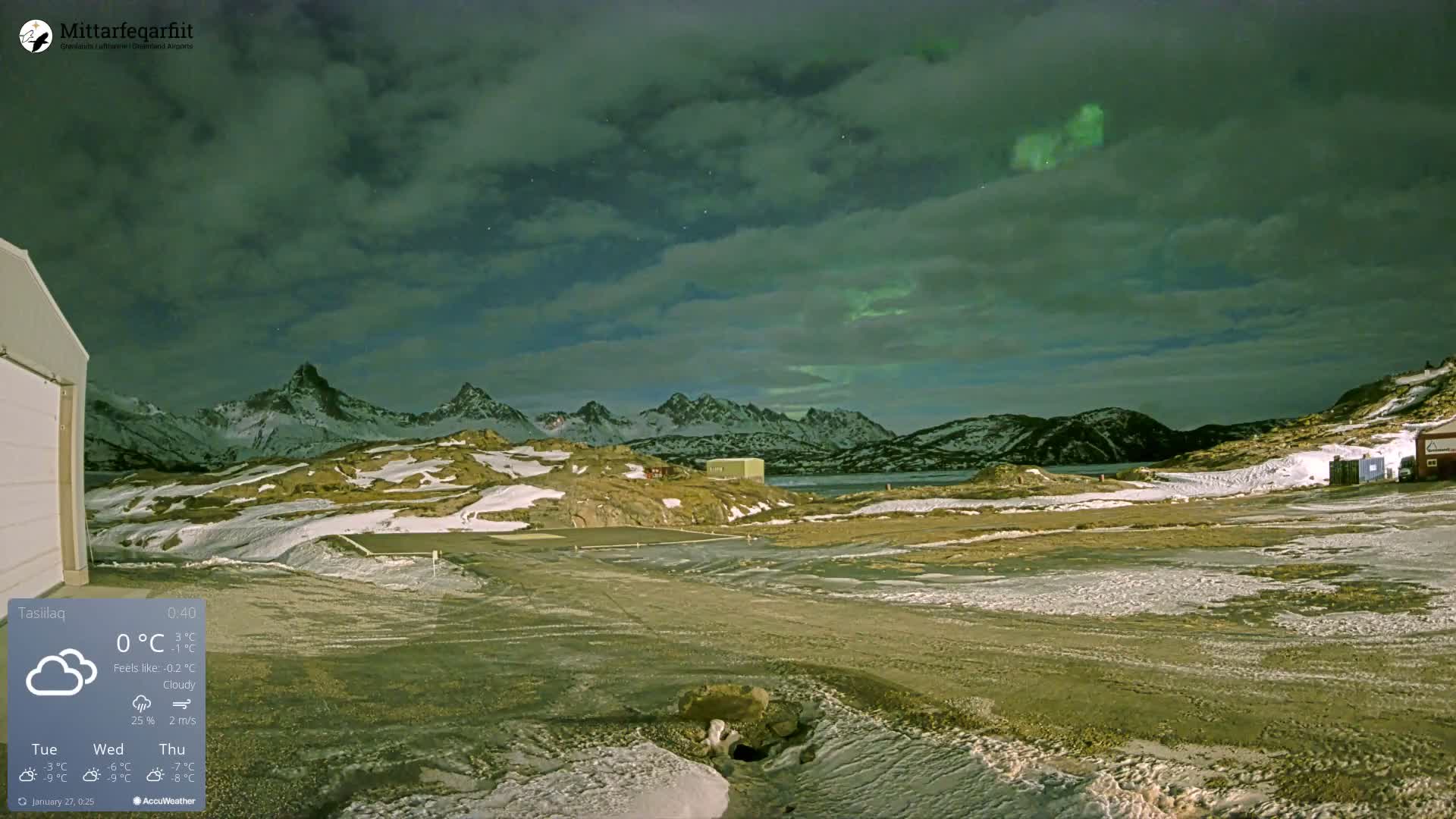 Tasiilaq Heliport Live Cam AGM / BGAM - Tasiilaq, Sermersooq, Greenland, Denmark