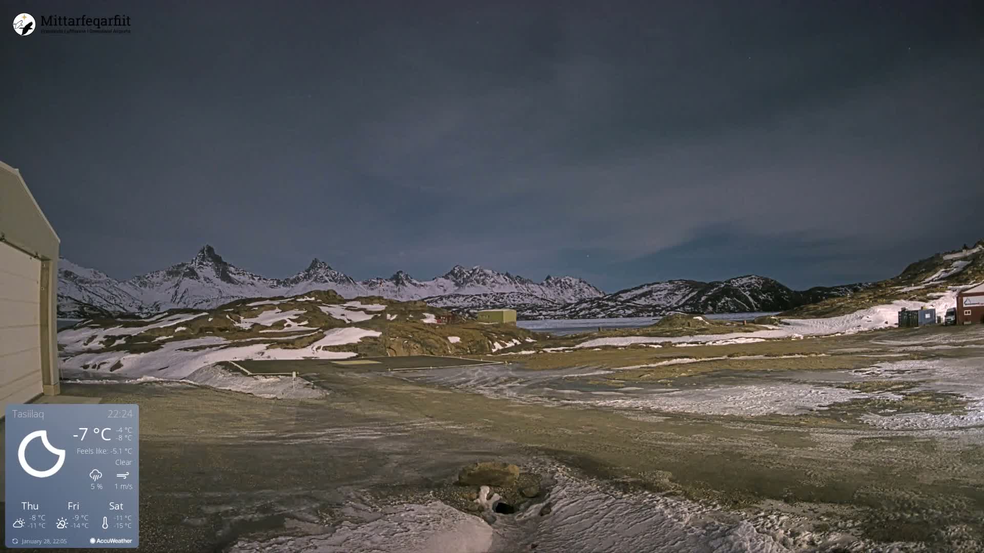 Tasiilaq Heliport Live Cam AGM / BGAM - Tasiilaq, Sermersooq, Greenland, Denmark