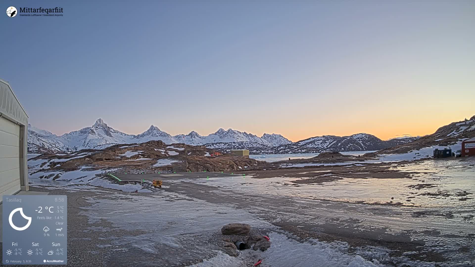 Tasiilaq Heliport Live Cam AGM / BGAM - Tasiilaq, Sermersooq, Greenland, Denmark