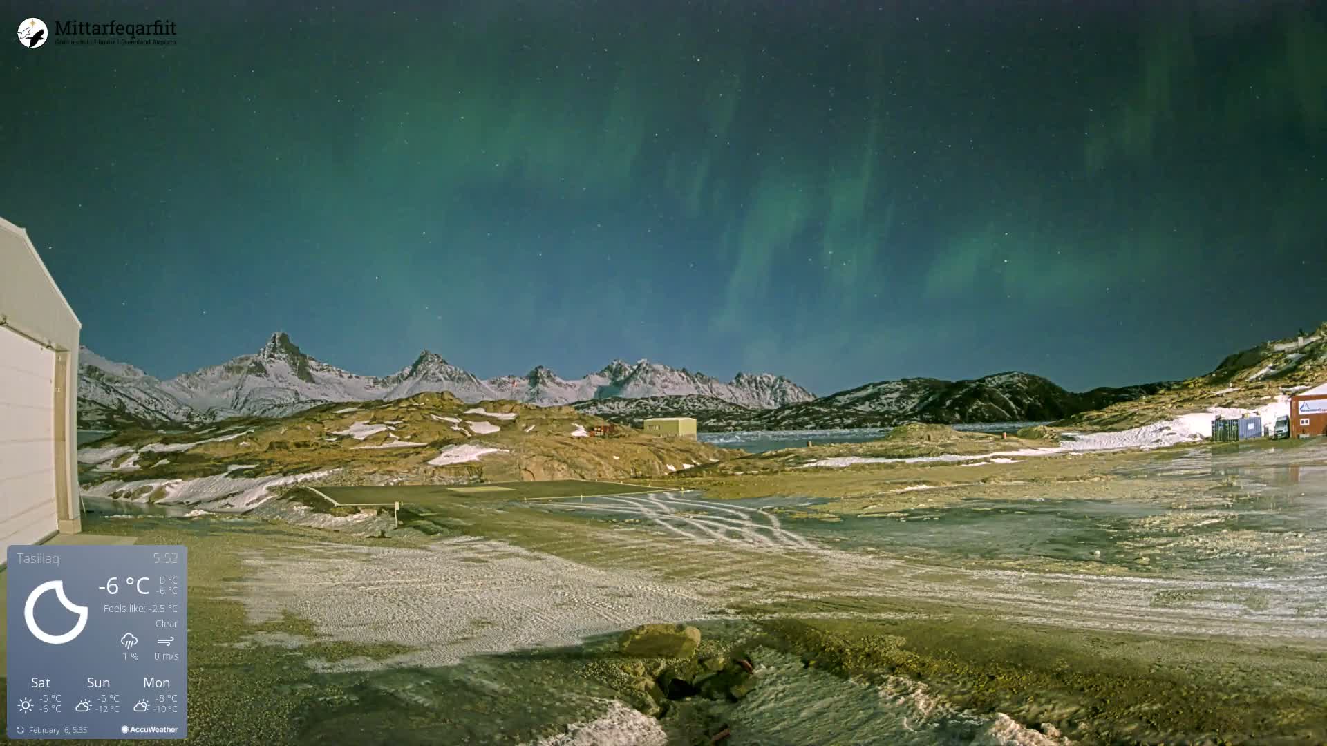 Tasiilaq Heliport Live Cam AGM / BGAM - Tasiilaq, Sermersooq, Greenland, Denmark