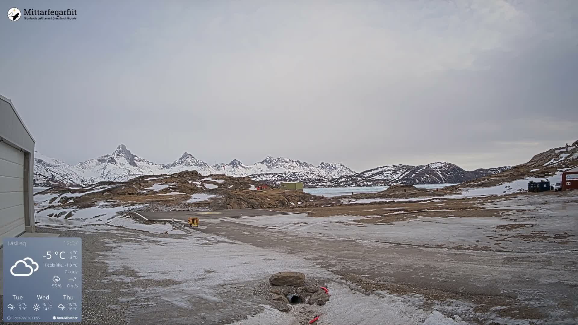 Tasiilaq Heliport Live Cam AGM / BGAM - Tasiilaq, Sermersooq, Greenland, Denmark