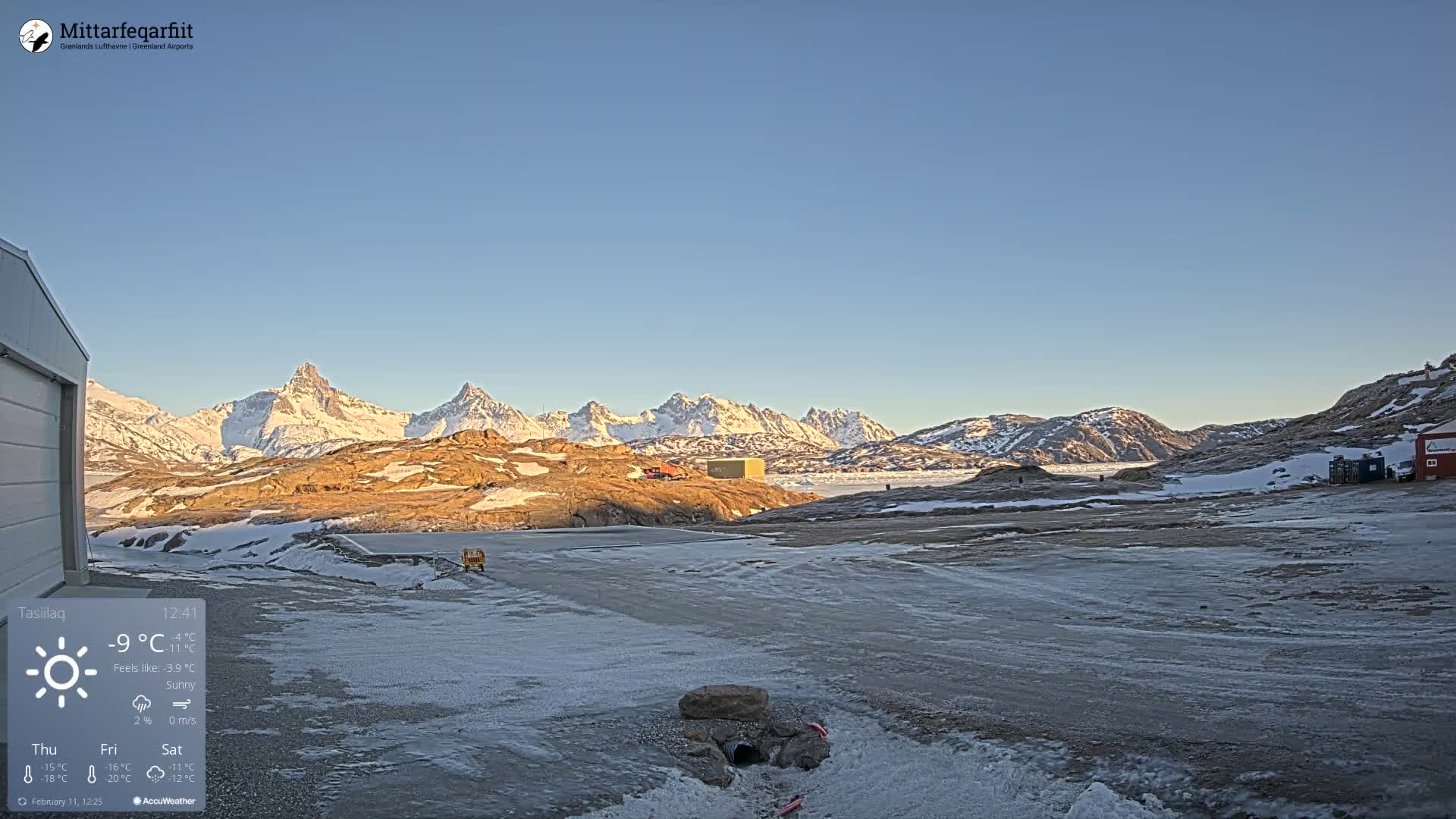 Tasiilaq Heliport Live Cam AGM / BGAM - Tasiilaq, Sermersooq, Greenland, Denmark