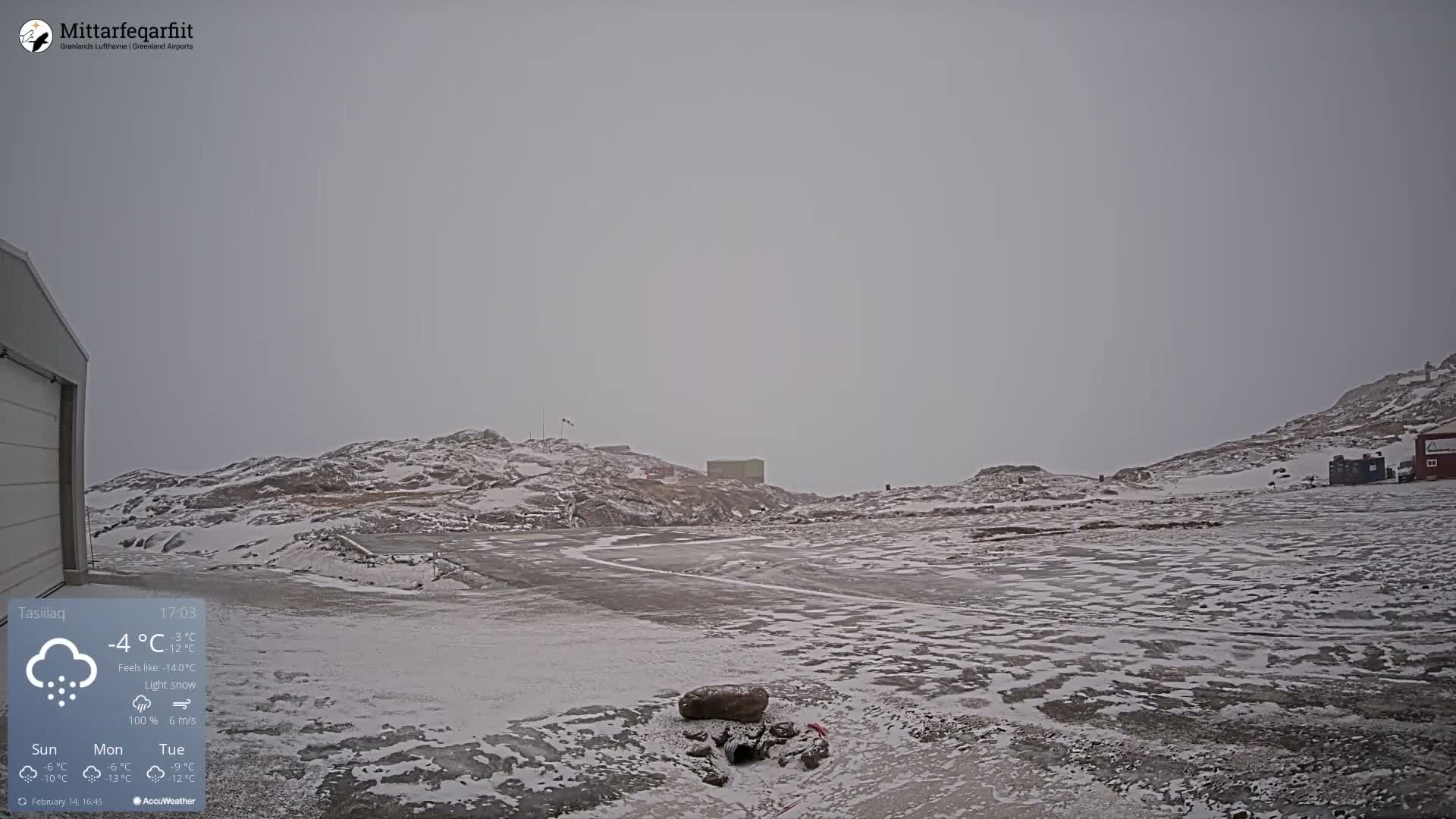 Tasiilaq Heliport Live Cam AGM / BGAM - Tasiilaq, Sermersooq, Greenland, Denmark