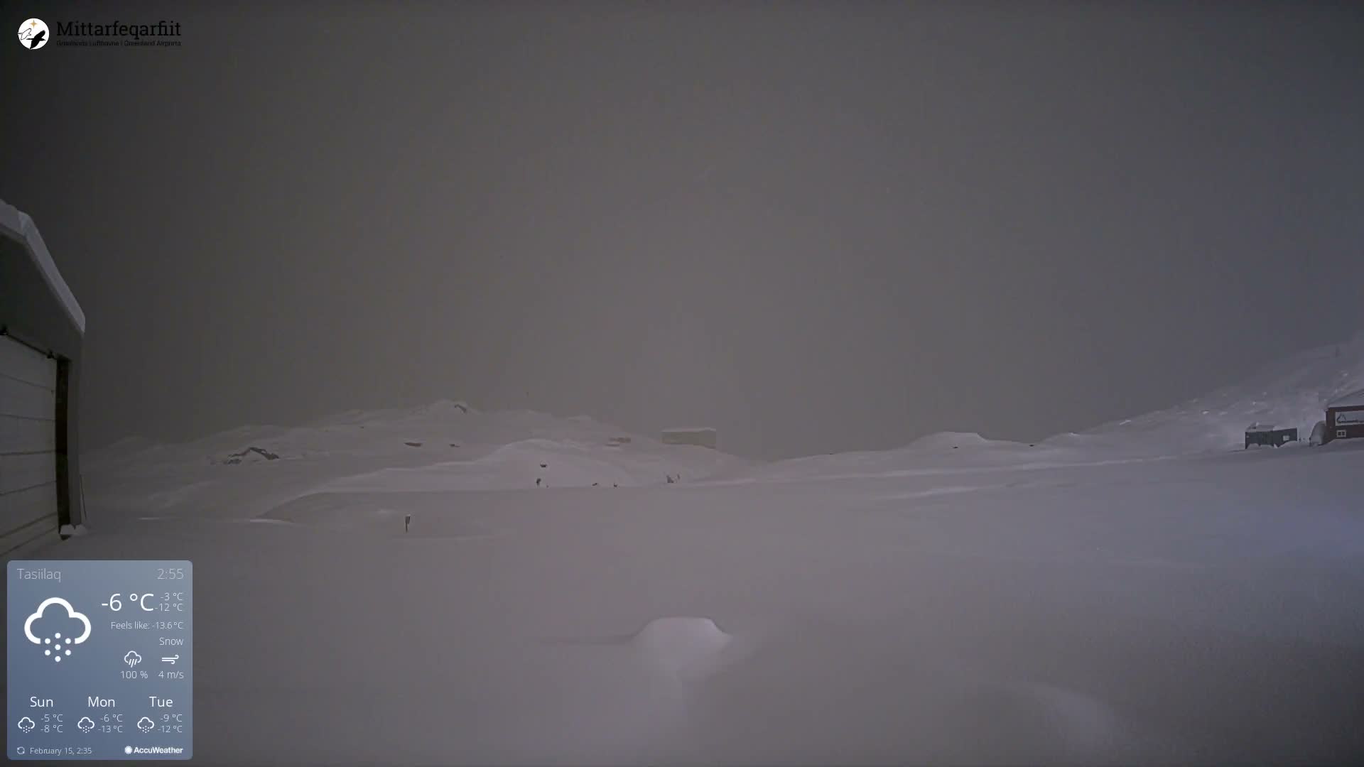 Tasiilaq Heliport Live Cam AGM / BGAM - Tasiilaq, Sermersooq, Greenland, Denmark