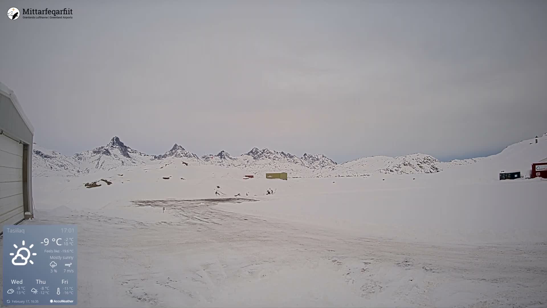 Tasiilaq Heliport Live Cam AGM / BGAM - Tasiilaq, Sermersooq, Greenland, Denmark