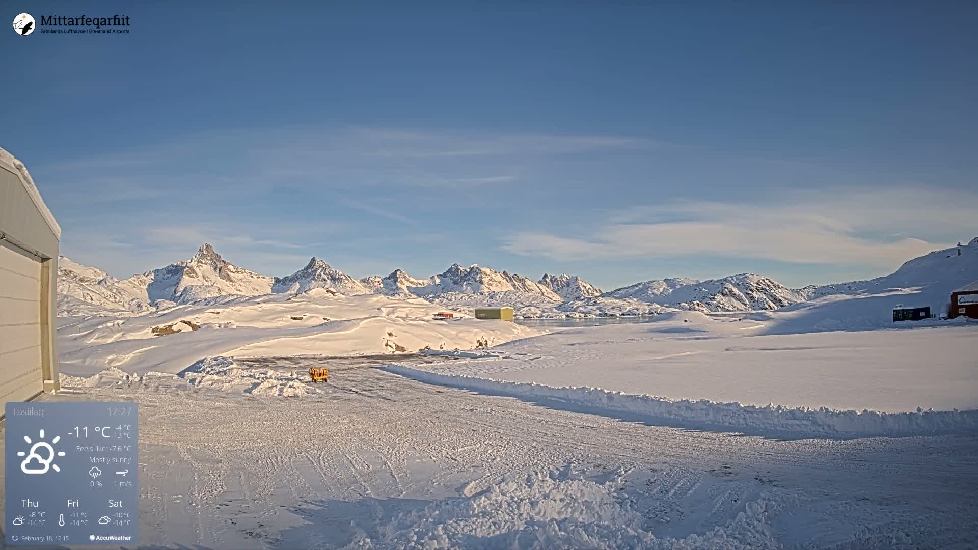Tasiilaq Heliport Live Cam AGM / BGAM - Tasiilaq, Sermersooq, Greenland, Denmark