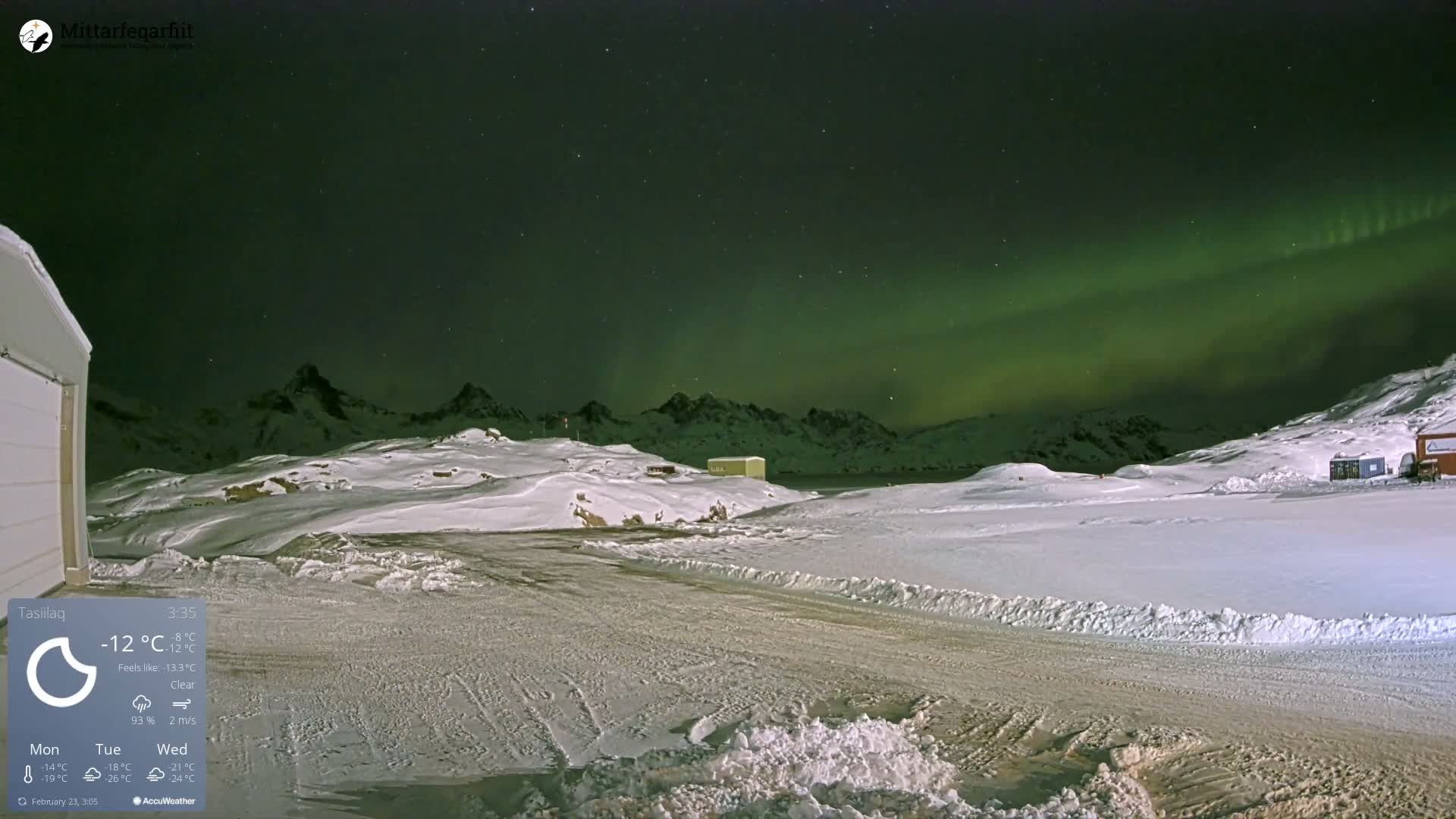 Tasiilaq Heliport Live Cam AGM / BGAM - Tasiilaq, Sermersooq, Greenland, Denmark