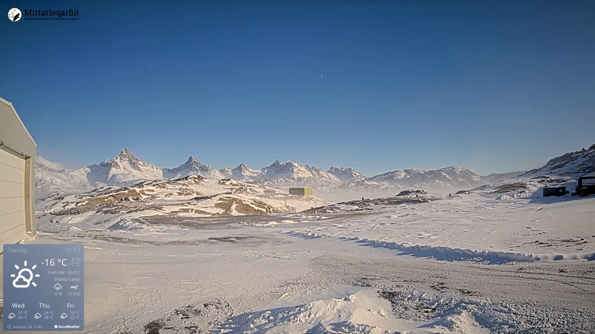 Tasiilaq Heliport Live Cam AGM / BGAM - Tasiilaq, Sermersooq, Greenland, Denmark