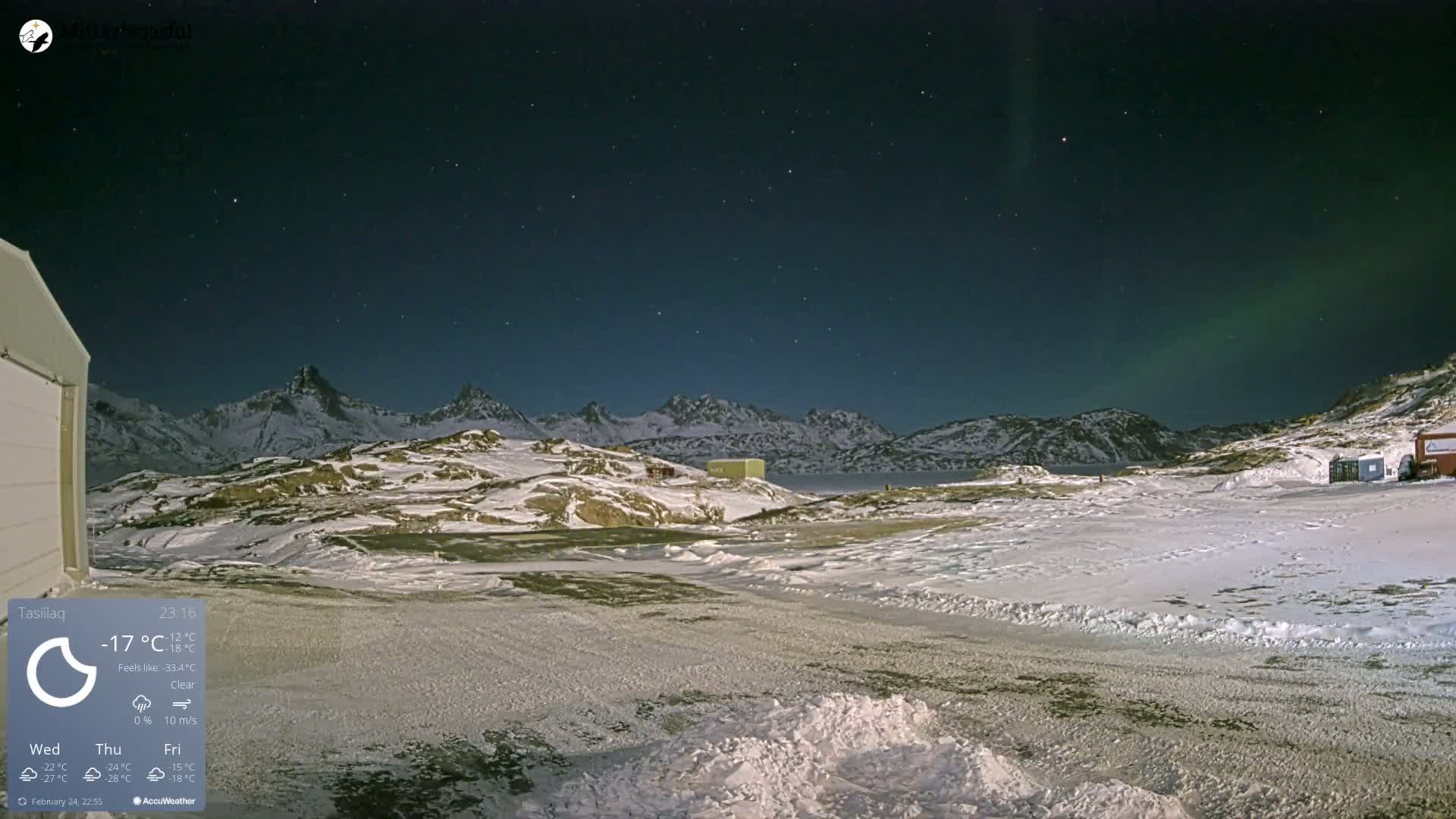 Tasiilaq Heliport Live Cam AGM / BGAM - Tasiilaq, Sermersooq, Greenland, Denmark