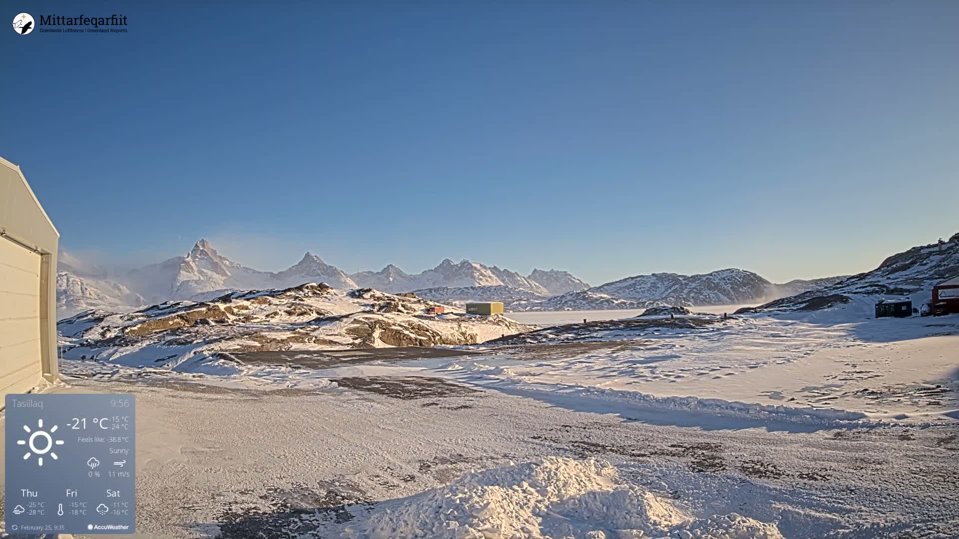 Tasiilaq Heliport Live Cam AGM / BGAM - Tasiilaq, Sermersooq, Greenland, Denmark