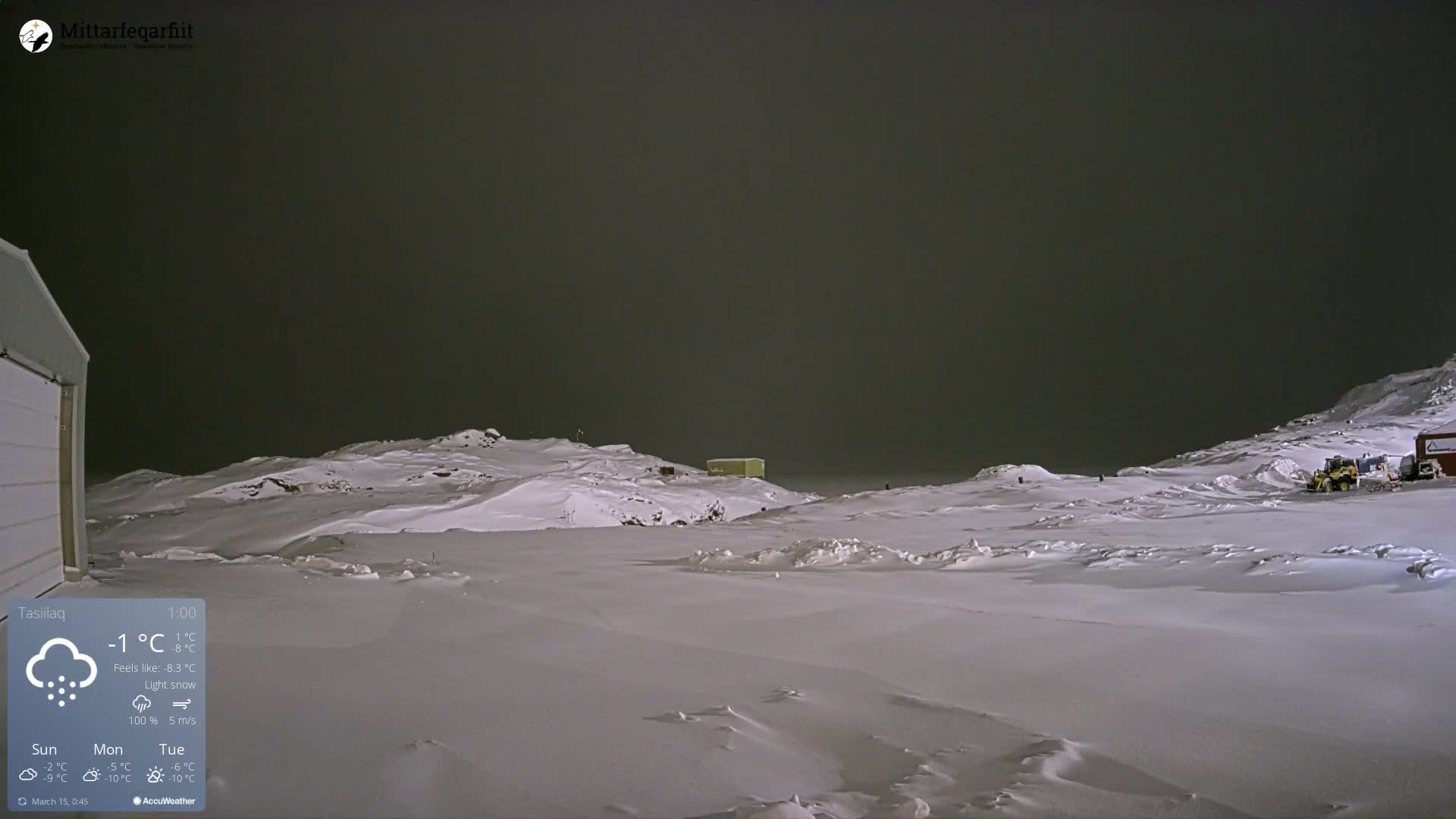 Tasiilaq Heliport Live Cam AGM / BGAM - Tasiilaq, Sermersooq, Greenland, Denmark