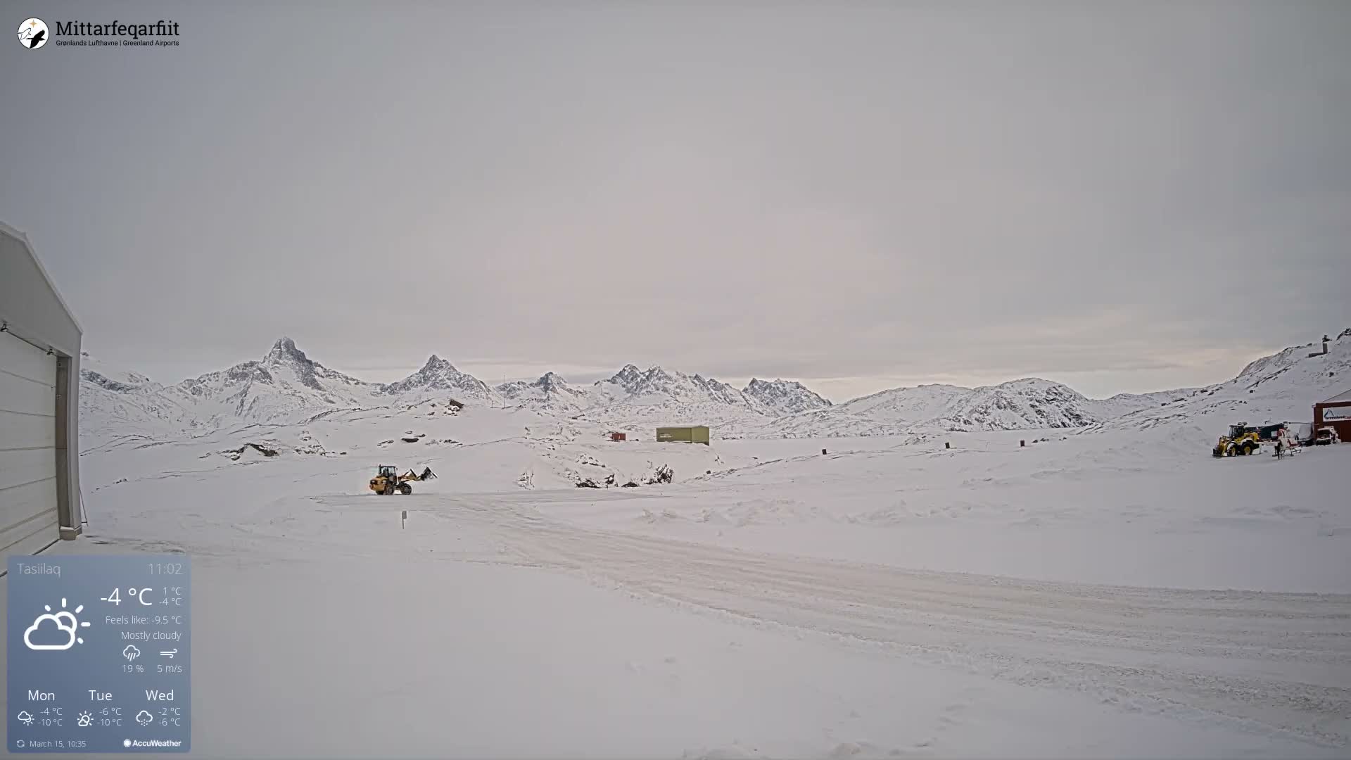 Tasiilaq Heliport Live Cam AGM / BGAM - Tasiilaq, Sermersooq, Greenland, Denmark