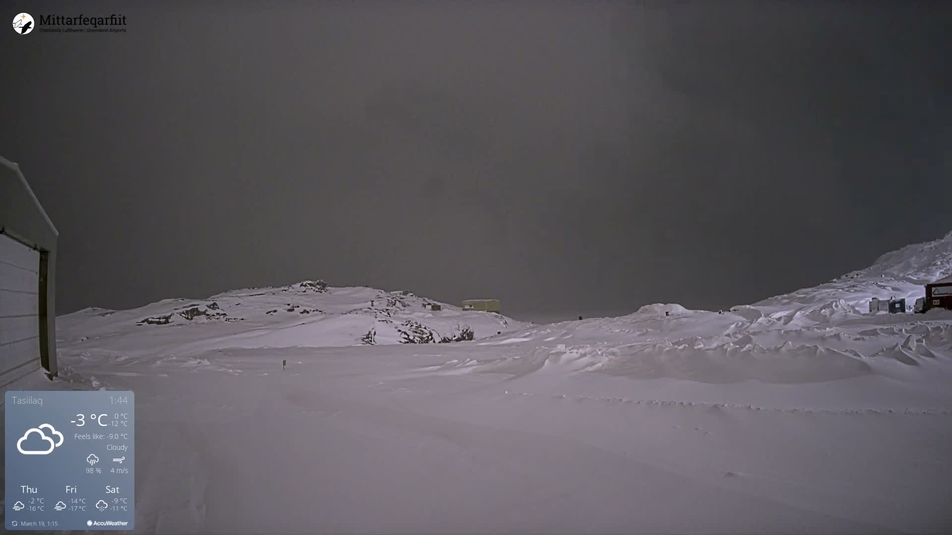 Tasiilaq Heliport Live Cam AGM / BGAM - Tasiilaq, Sermersooq, Greenland, Denmark