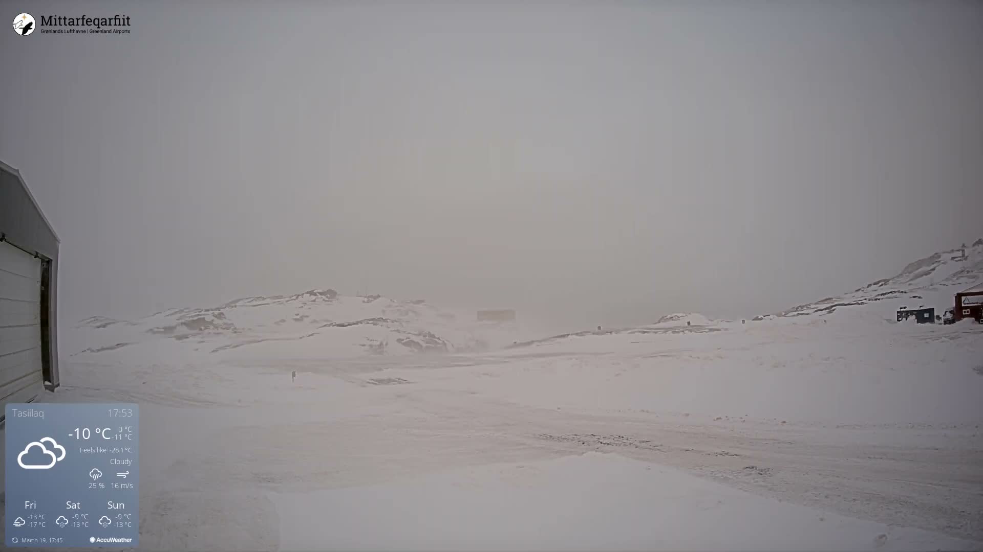 Tasiilaq Heliport Live Cam AGM / BGAM - Tasiilaq, Sermersooq, Greenland, Denmark