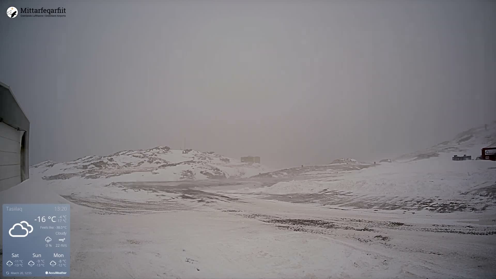 Tasiilaq Heliport Live Cam AGM / BGAM - Tasiilaq, Sermersooq, Greenland, Denmark