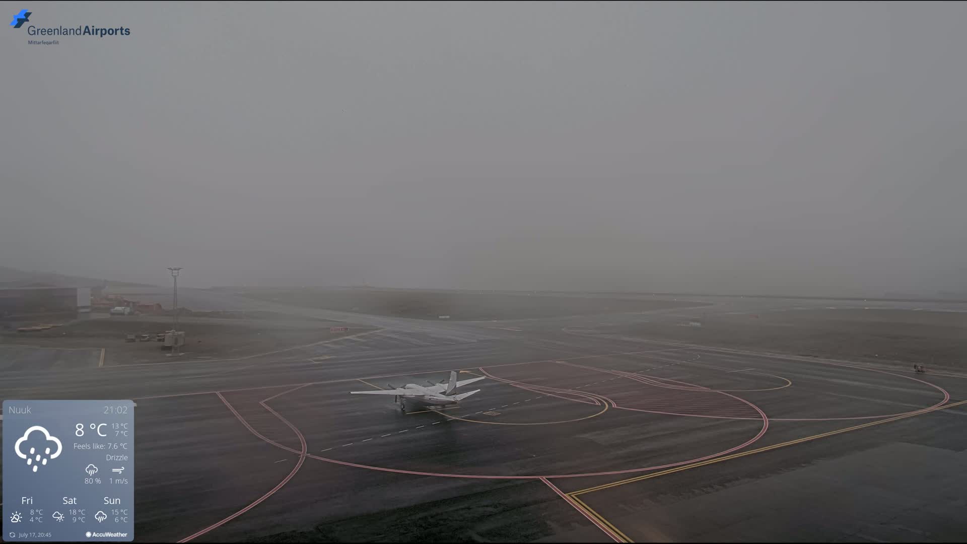 Nuuk City  &  Nuuk Airport South Towards View Live Cam GOH / BGGH - Nuuk, Sermersooq, Greenland, Denmark