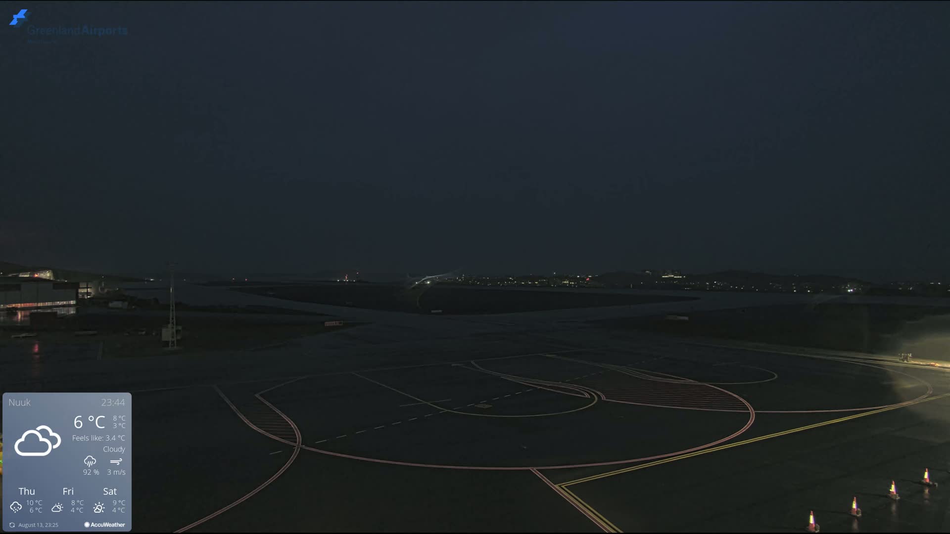 Nuuk City  &  Nuuk Airport South Towards View Live Cam GOH / BGGH - Nuuk, Sermersooq, Greenland, Denmark