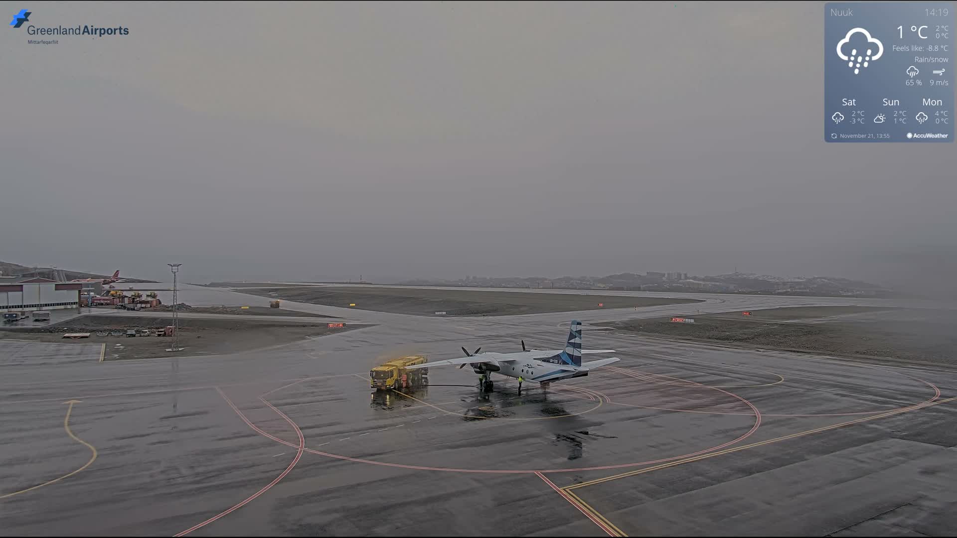 Nuuk City  &  Nuuk Airport South Towards View Live Cam GOH / BGGH - Nuuk, Sermersooq, Greenland, Denmark