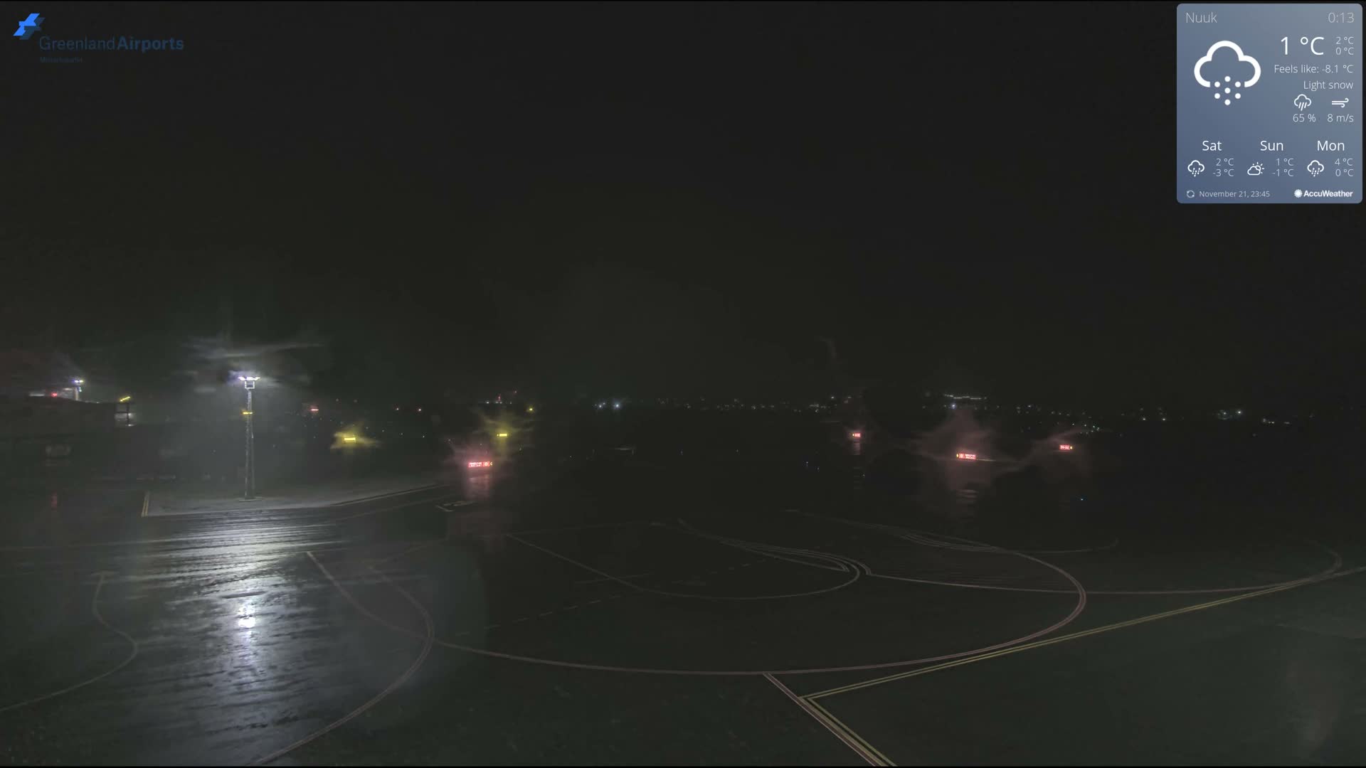 Nuuk City  &  Nuuk Airport South Towards View Live Cam GOH / BGGH - Nuuk, Sermersooq, Greenland, Denmark