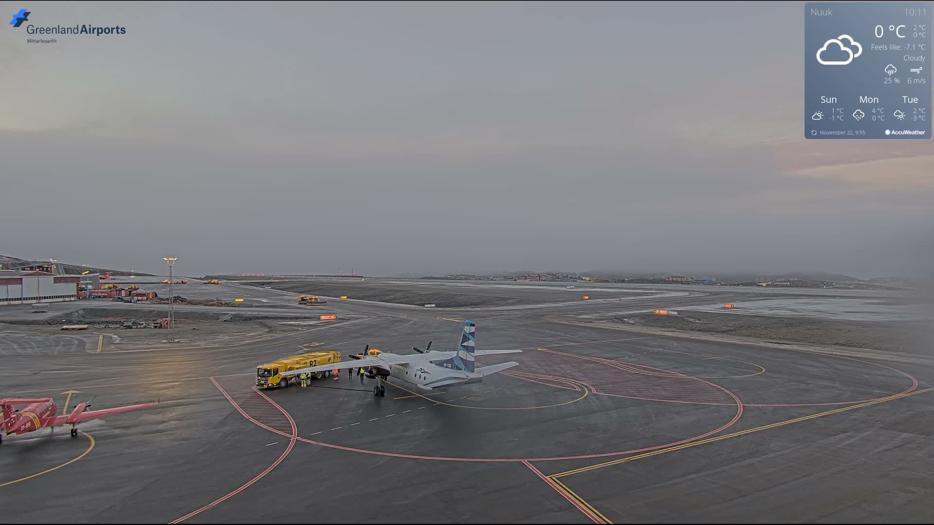 Nuuk City  &  Nuuk Airport South Towards View Live Cam GOH / BGGH - Nuuk, Sermersooq, Greenland, Denmark