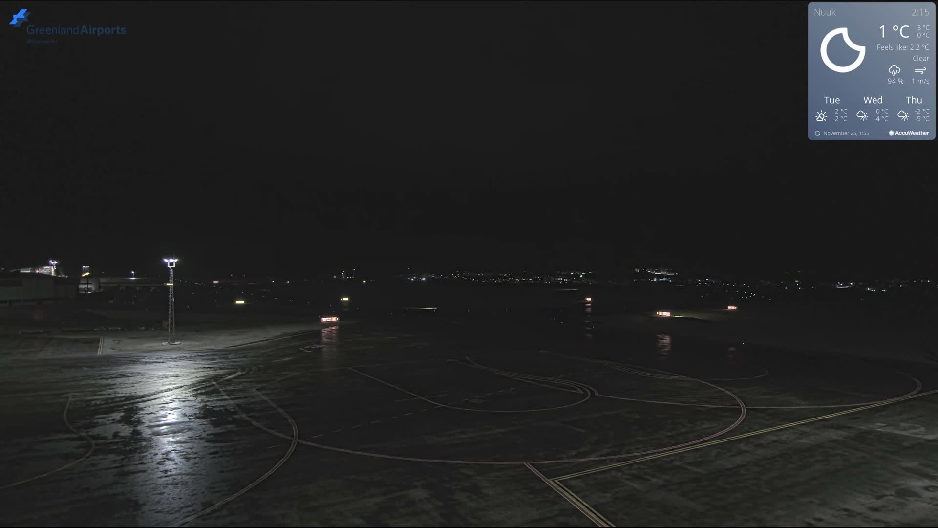 Nuuk City  &  Nuuk Airport South Towards View Live Cam GOH / BGGH - Nuuk, Sermersooq, Greenland, Denmark