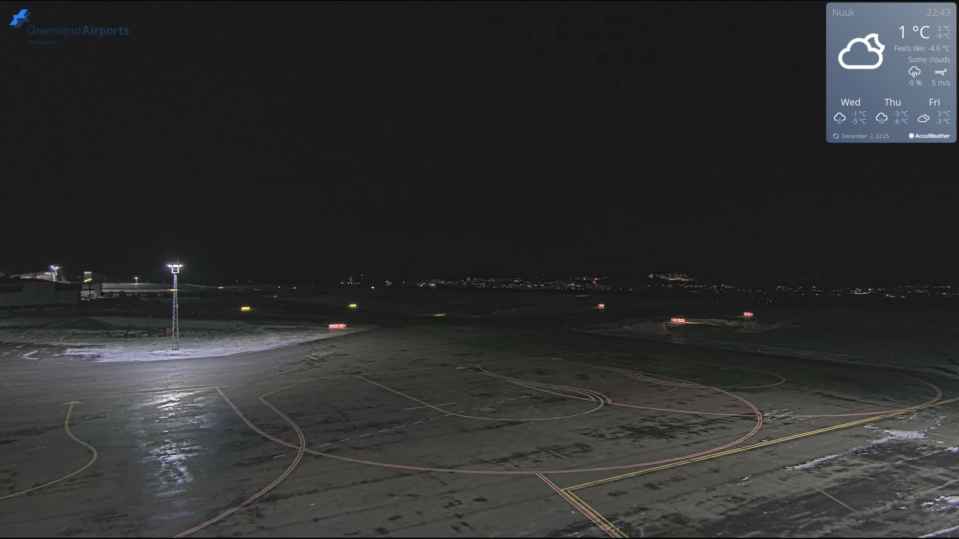 Nuuk City  &  Nuuk Airport South Towards View Live Cam GOH / BGGH - Nuuk, Sermersooq, Greenland, Denmark