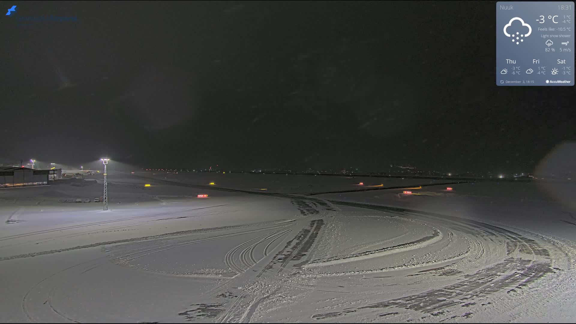 Nuuk City  &  Nuuk Airport South Towards View Live Cam GOH / BGGH - Nuuk, Sermersooq, Greenland, Denmark