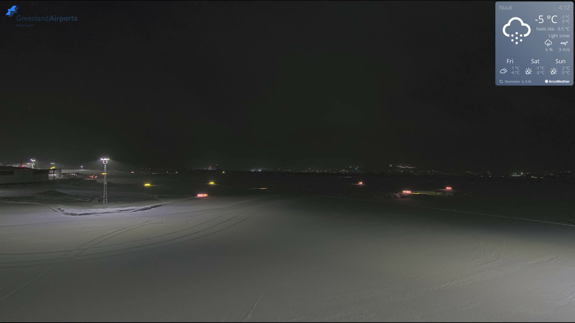 Nuuk City  &  Nuuk Airport South Towards View Live Cam GOH / BGGH - Nuuk, Sermersooq, Greenland, Denmark