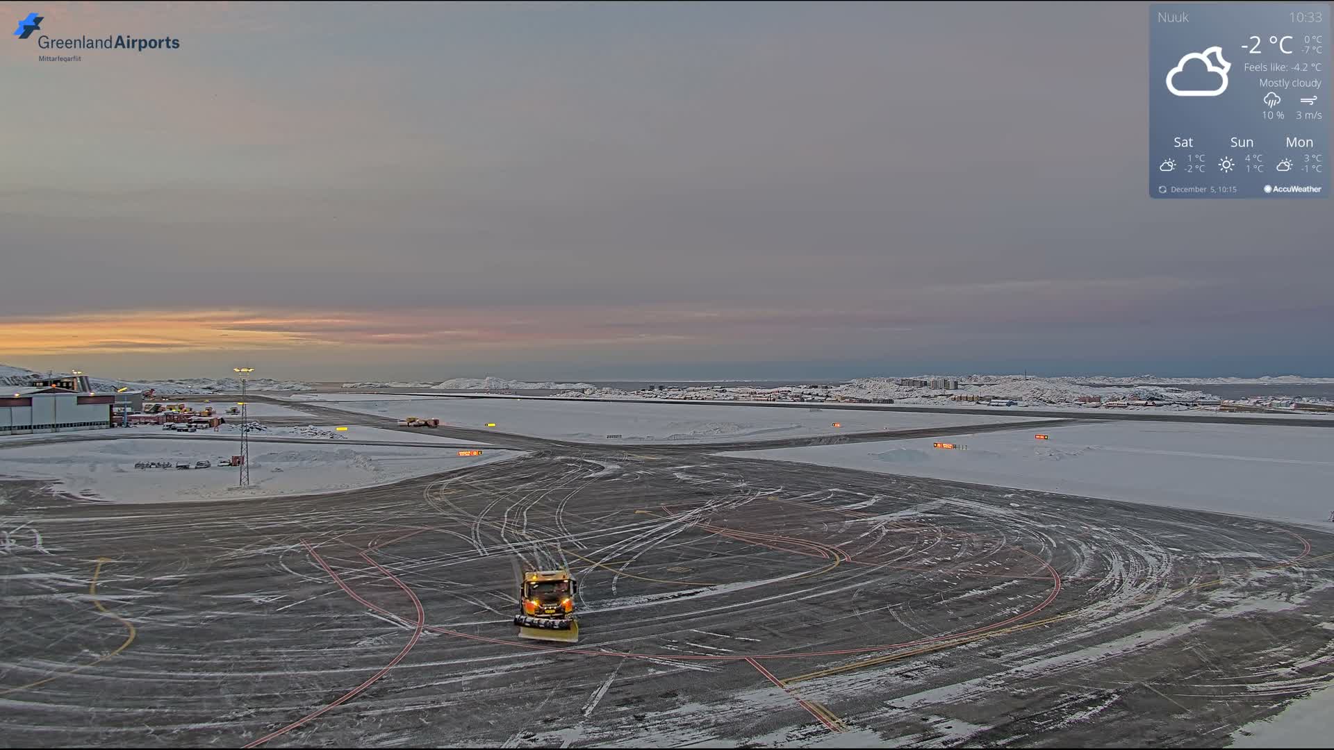Nuuk City  &  Nuuk Airport South Towards View Live Cam GOH / BGGH - Nuuk, Sermersooq, Greenland, Denmark
