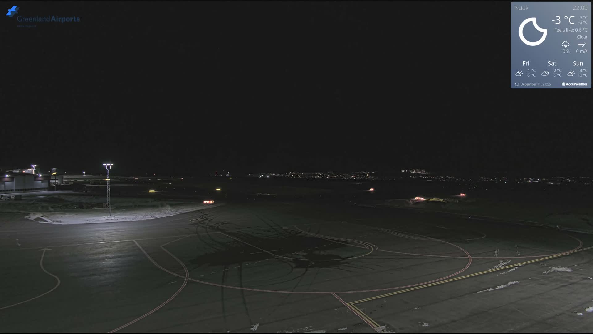 Nuuk City  &  Nuuk Airport South Towards View Live Cam GOH / BGGH - Nuuk, Sermersooq, Greenland, Denmark