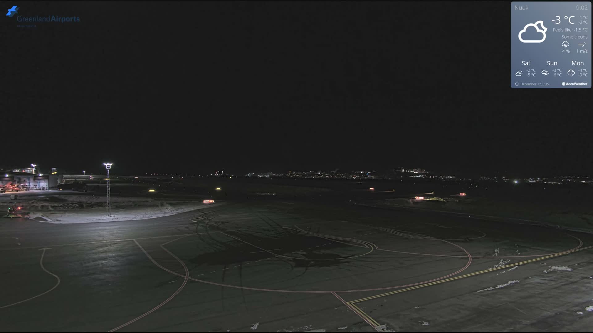 Nuuk City  &  Nuuk Airport South Towards View Live Cam GOH / BGGH - Nuuk, Sermersooq, Greenland, Denmark