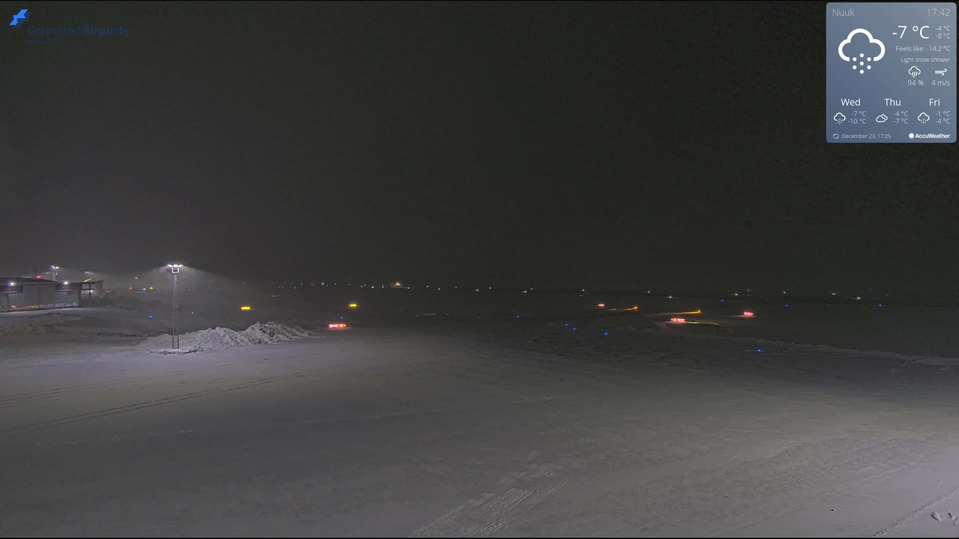 Nuuk City  &  Nuuk Airport South Towards View Live Cam GOH / BGGH - Nuuk, Sermersooq, Greenland, Denmark