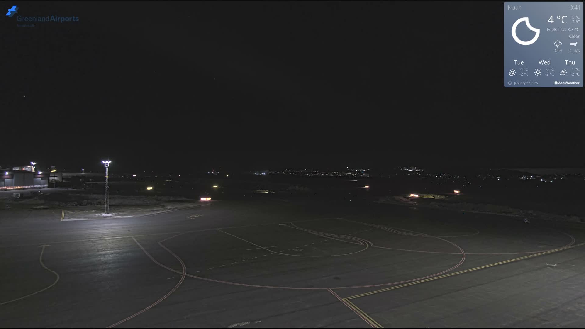 Nuuk City  &  Nuuk Airport South Towards View Live Cam GOH / BGGH - Nuuk, Sermersooq, Greenland, Denmark