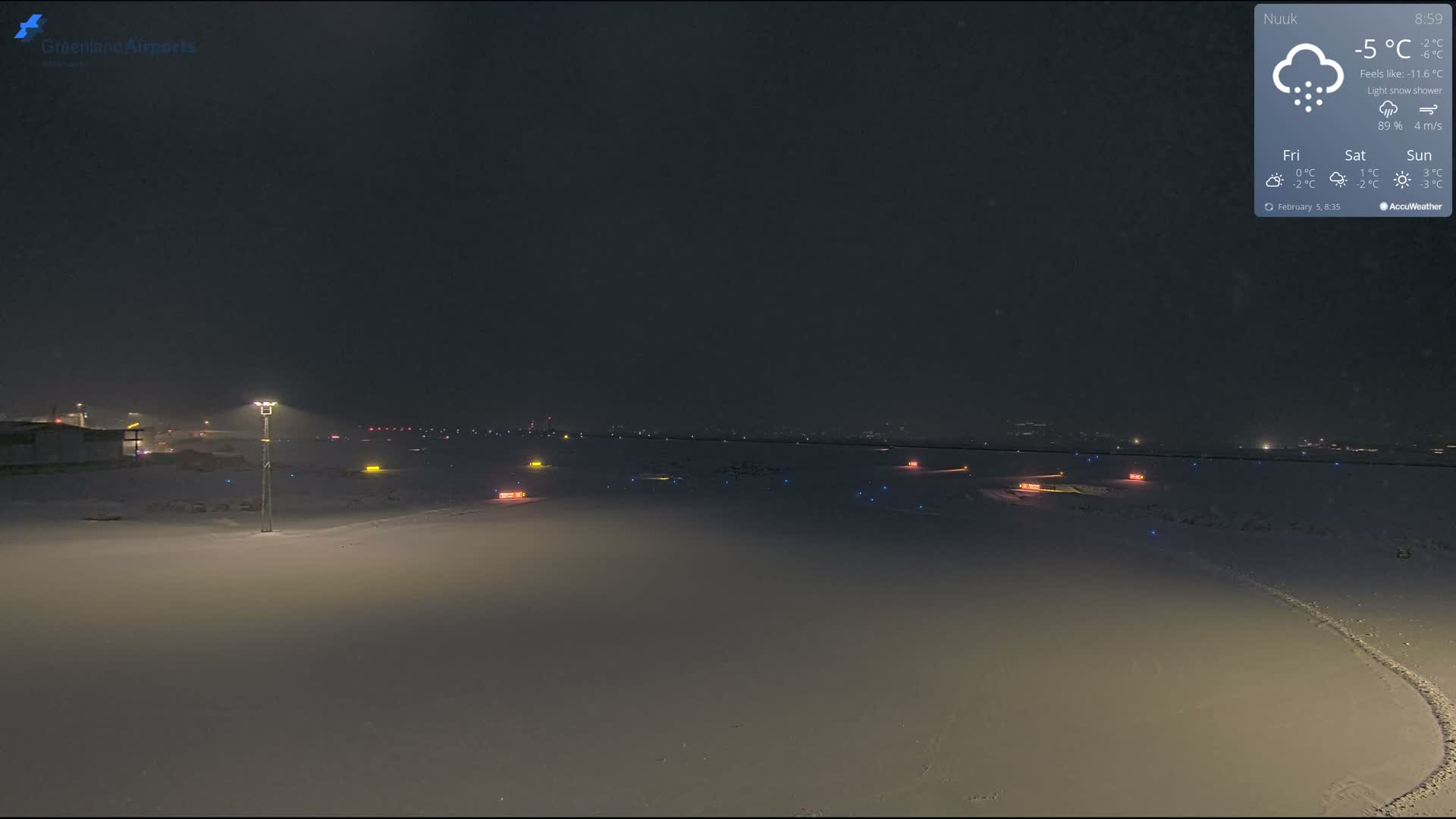 Nuuk City  &  Nuuk Airport South Towards View Live Cam GOH / BGGH - Nuuk, Sermersooq, Greenland, Denmark