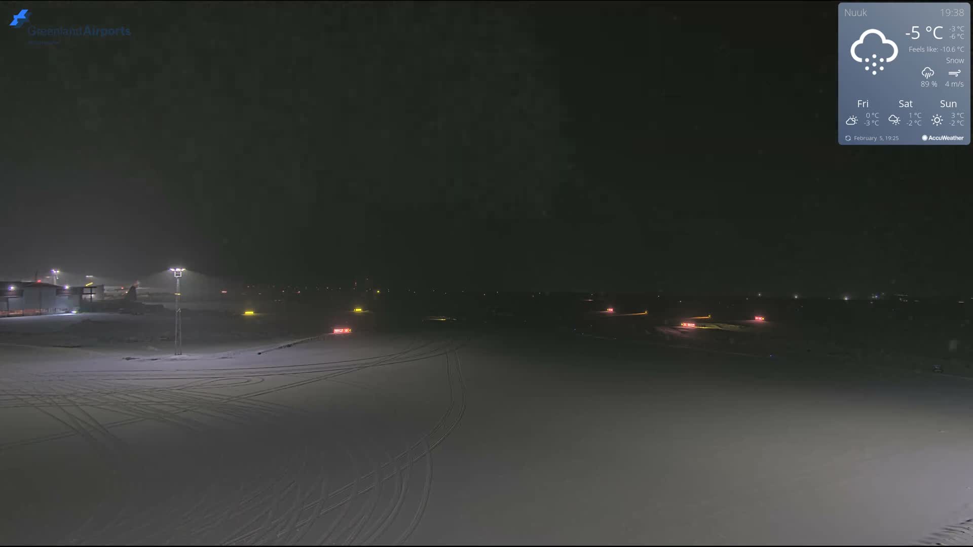 Nuuk City  &  Nuuk Airport South Towards View Live Cam GOH / BGGH - Nuuk, Sermersooq, Greenland, Denmark