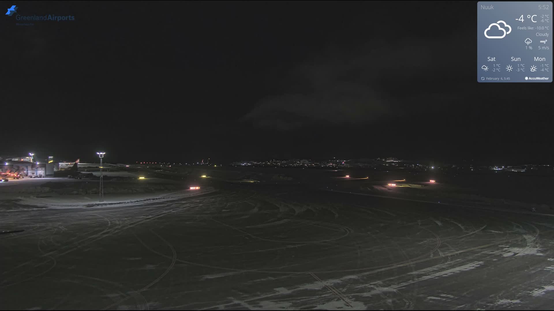 Nuuk City  &  Nuuk Airport South Towards View Live Cam GOH / BGGH - Nuuk, Sermersooq, Greenland, Denmark