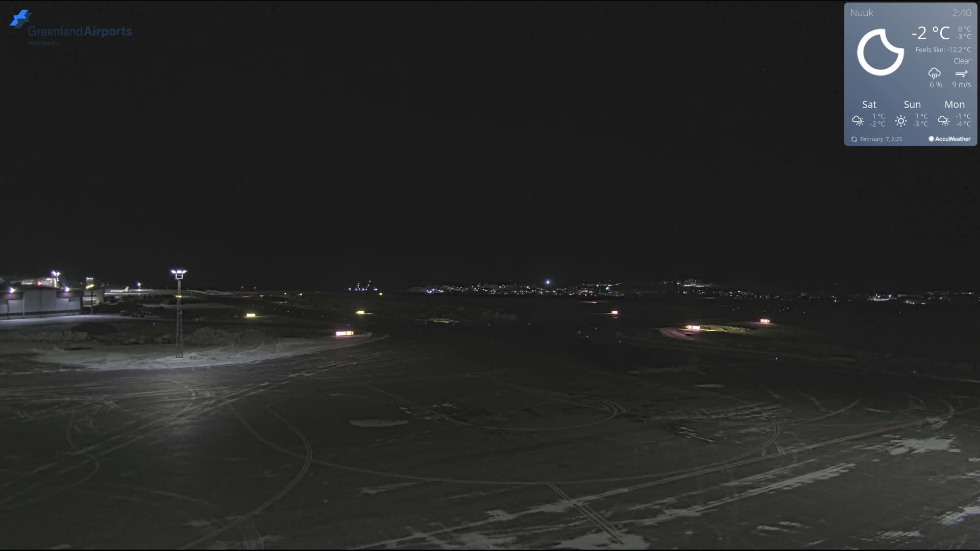 Nuuk City  &  Nuuk Airport South Towards View Live Cam GOH / BGGH - Nuuk, Sermersooq, Greenland, Denmark