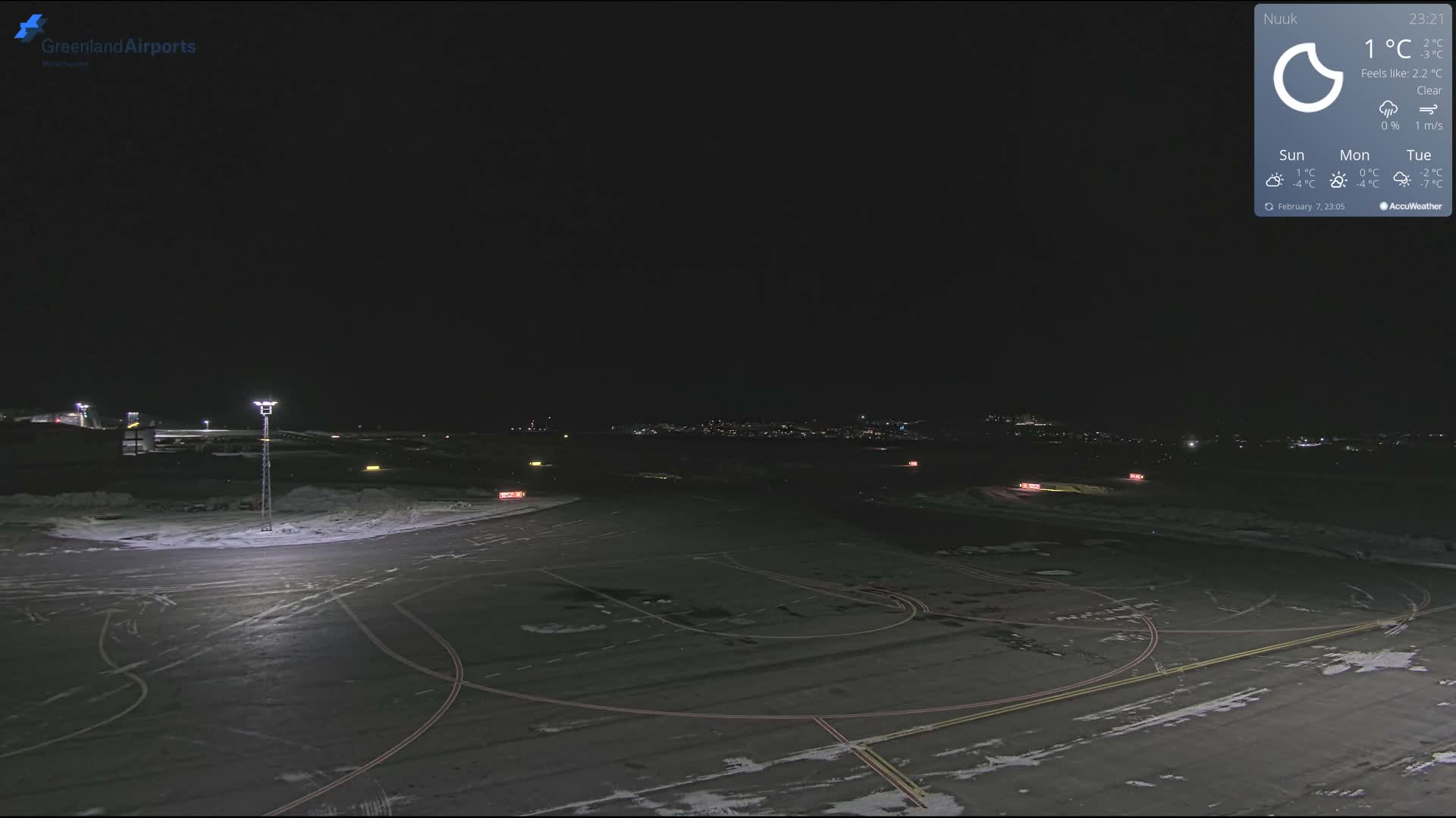 Nuuk City  &  Nuuk Airport South Towards View Live Cam GOH / BGGH - Nuuk, Sermersooq, Greenland, Denmark