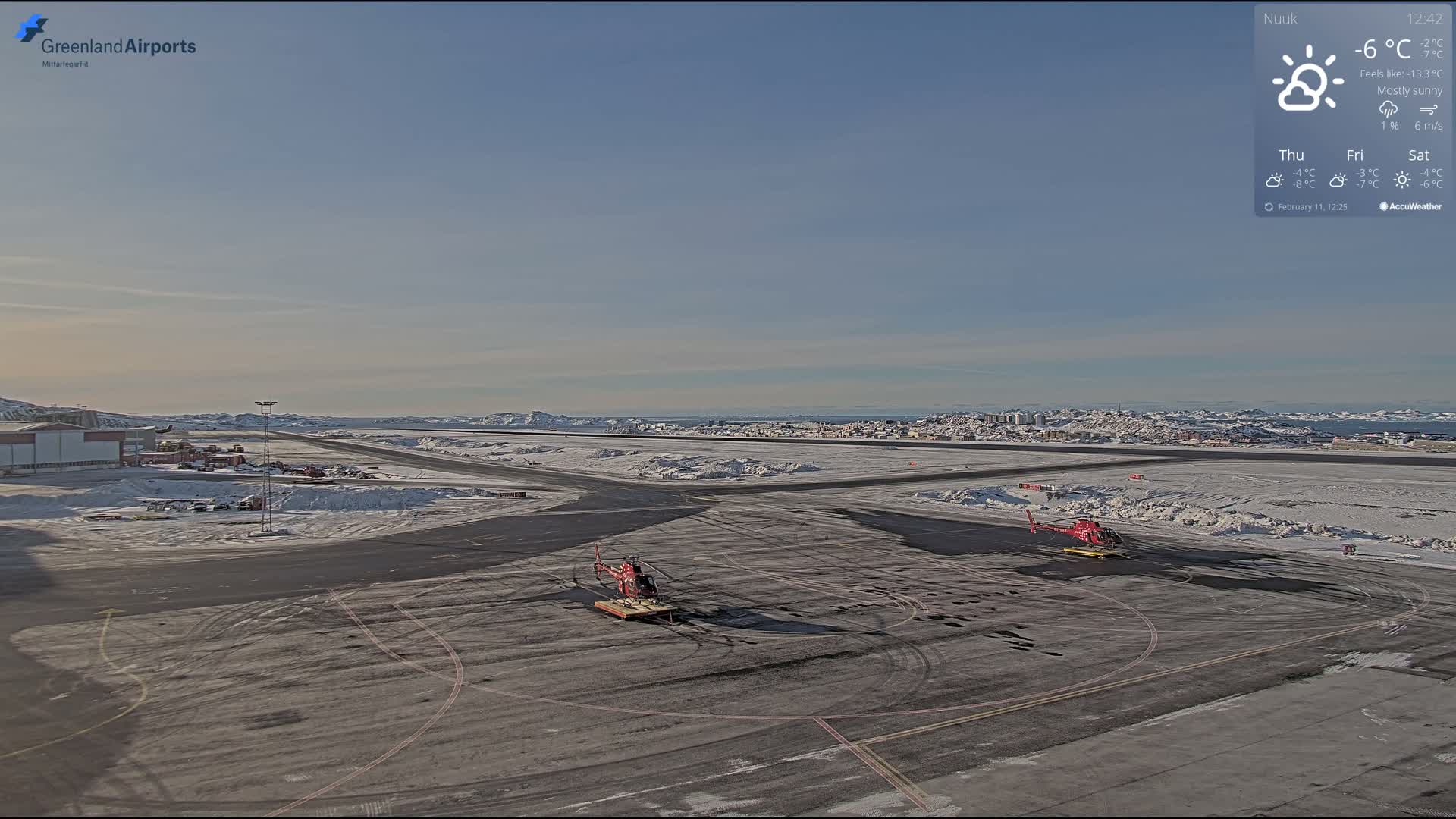 Nuuk City  &  Nuuk Airport South Towards View Live Cam GOH / BGGH - Nuuk, Sermersooq, Greenland, Denmark