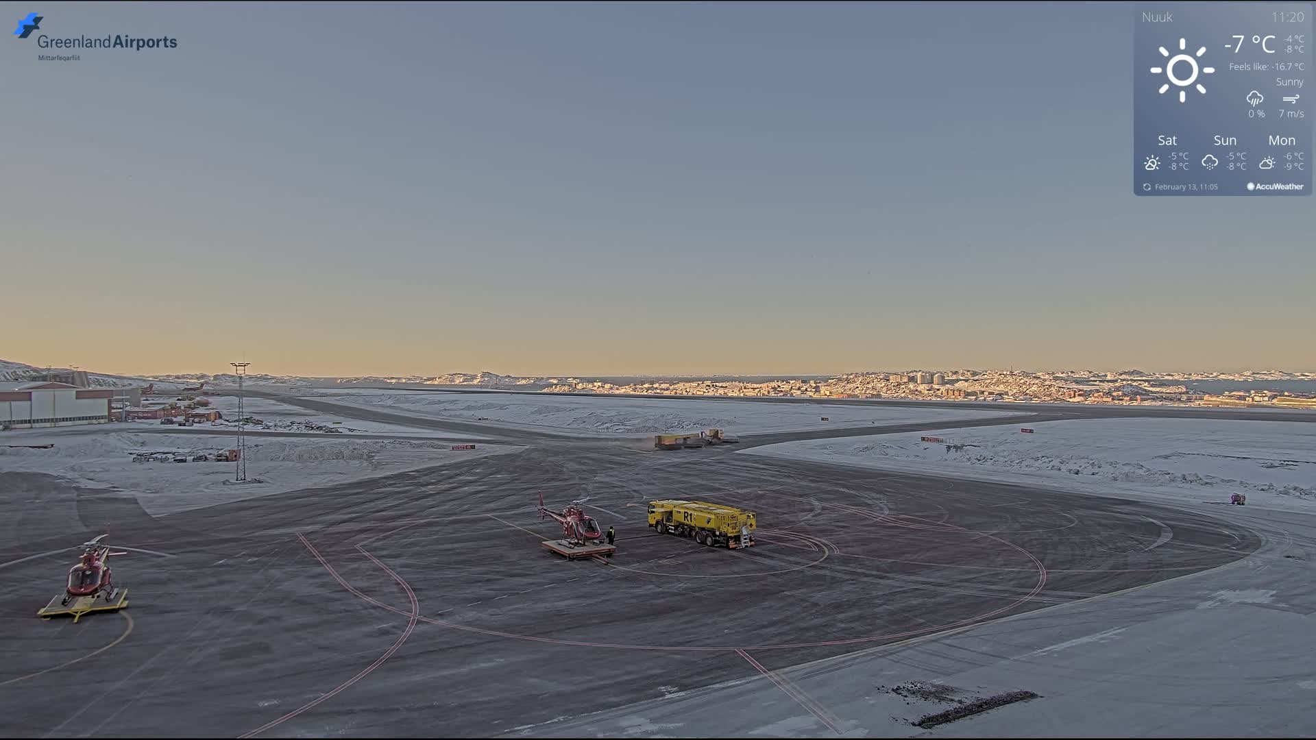Nuuk City  &  Nuuk Airport South Towards View Live Cam GOH / BGGH - Nuuk, Sermersooq, Greenland, Denmark