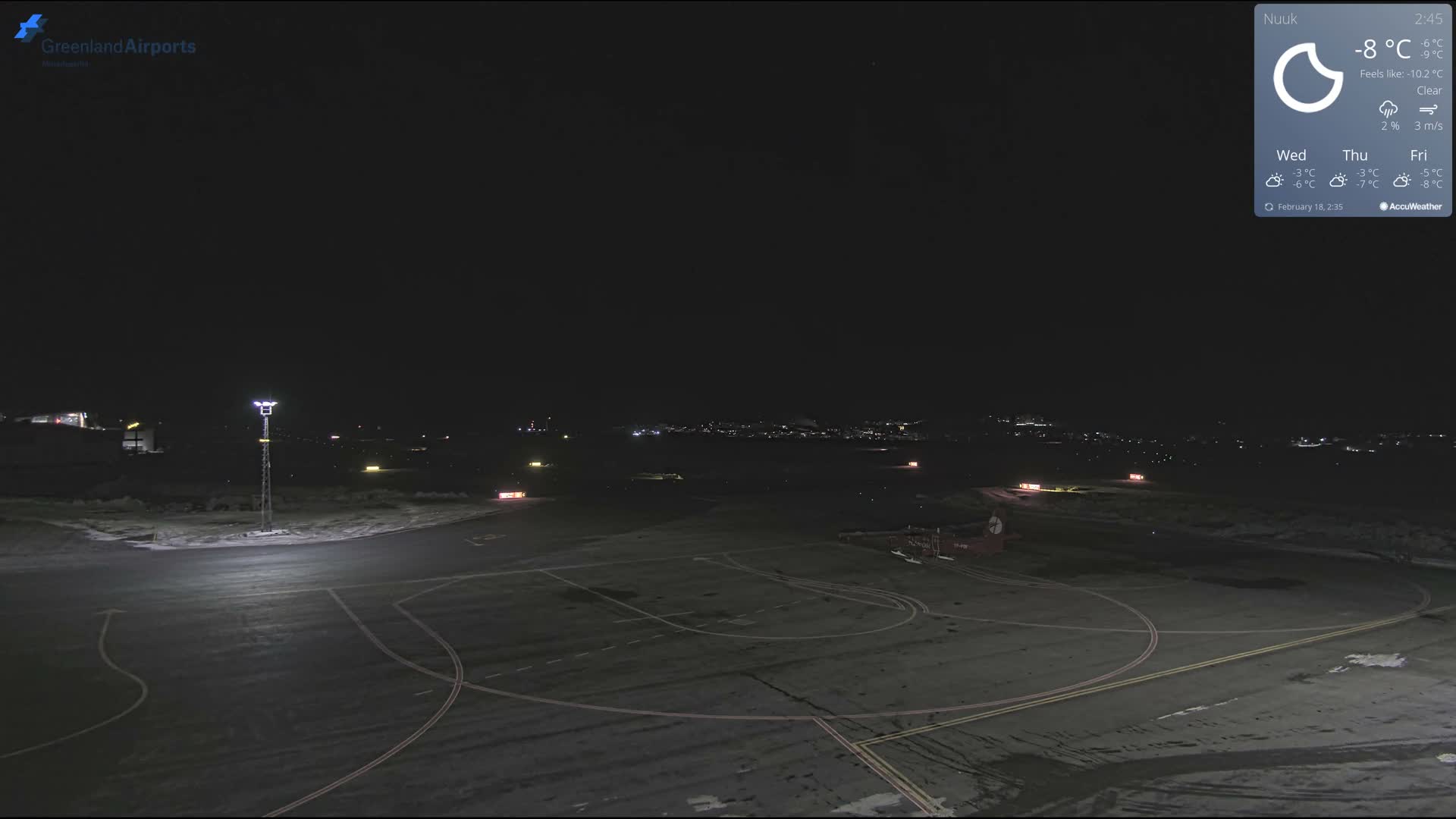 Nuuk City  &  Nuuk Airport South Towards View Live Cam GOH / BGGH - Nuuk, Sermersooq, Greenland, Denmark