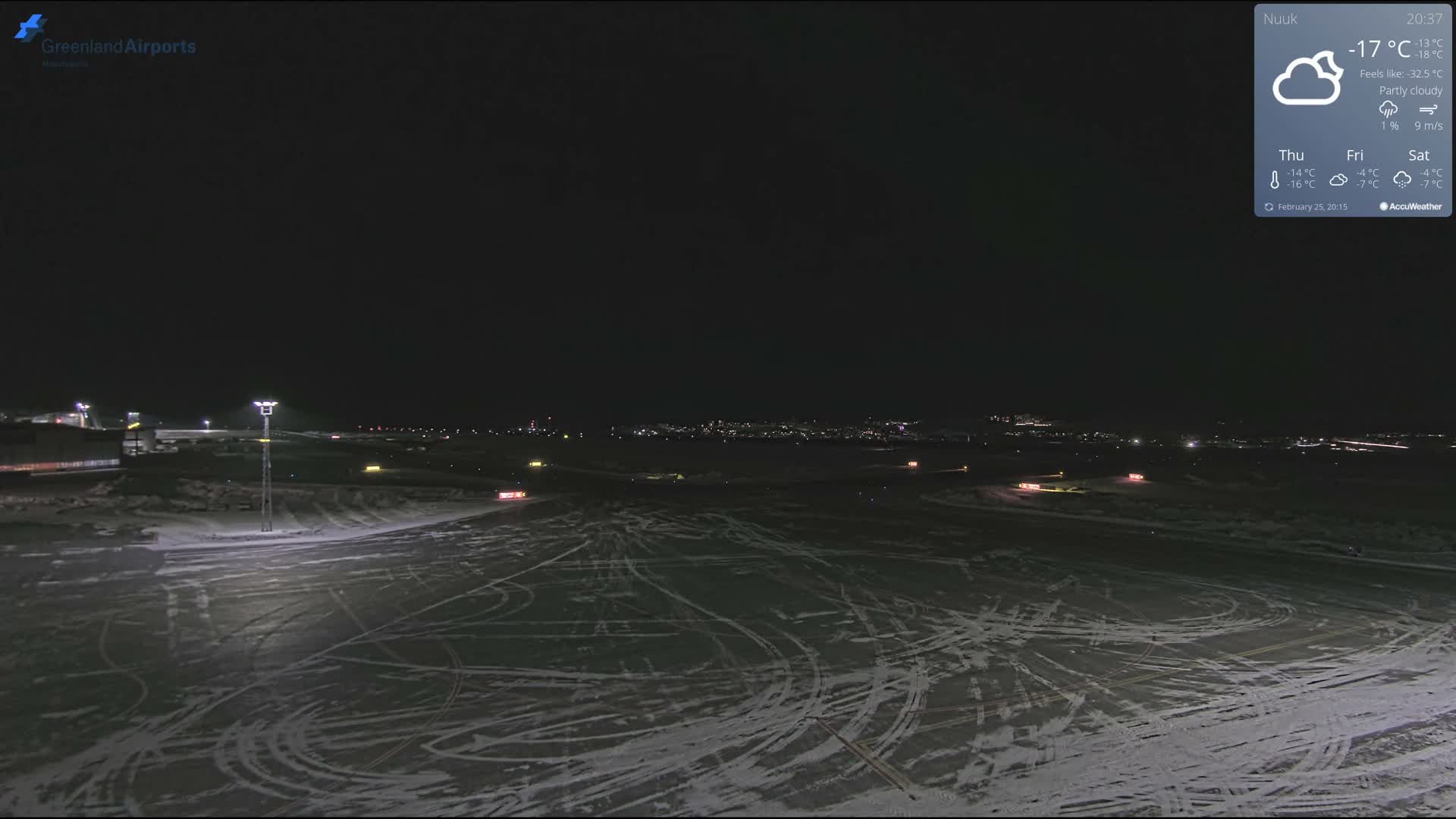 Nuuk City  &  Nuuk Airport South Towards View Live Cam GOH / BGGH - Nuuk, Sermersooq, Greenland, Denmark