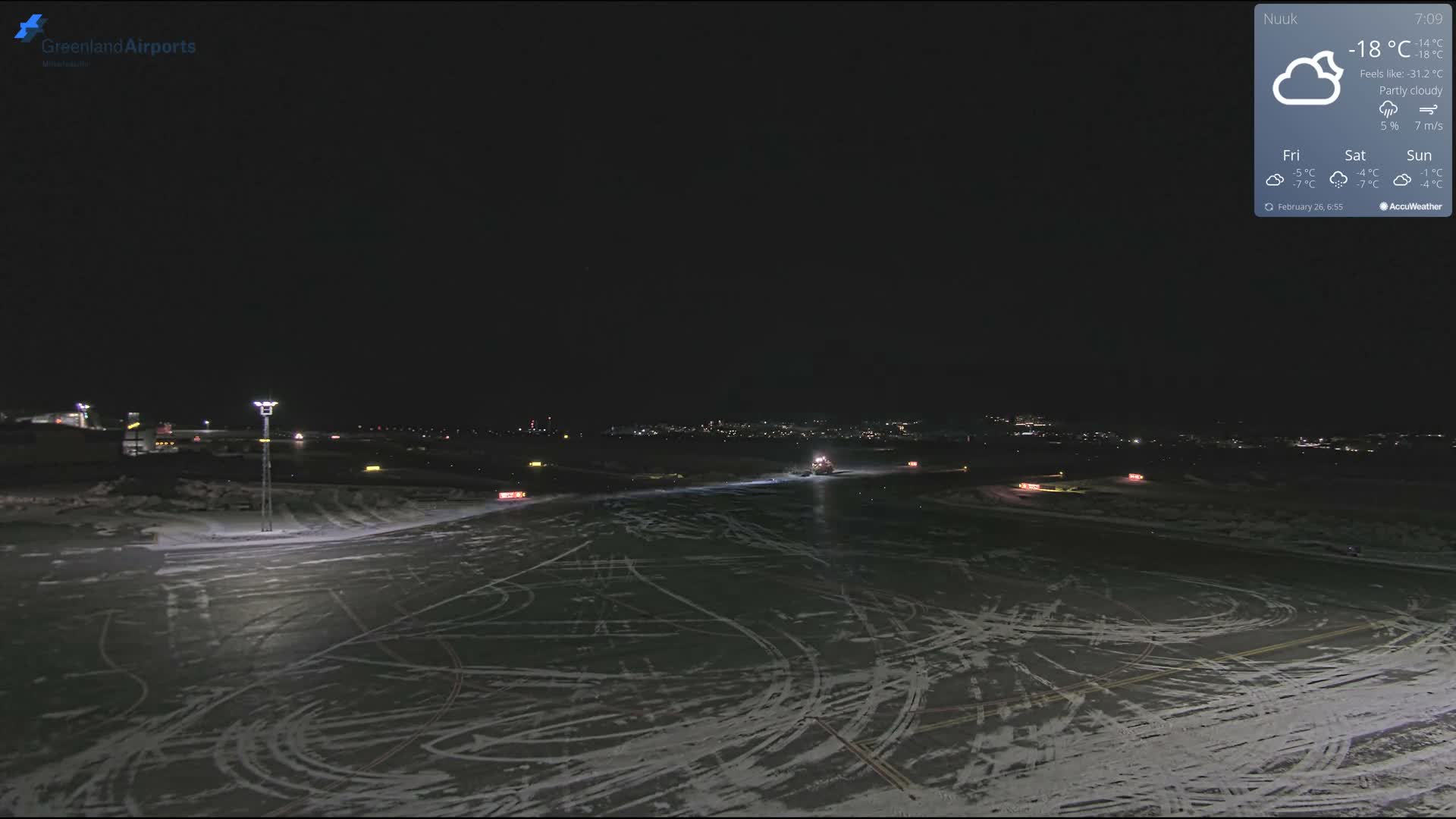 Nuuk City  &  Nuuk Airport South Towards View Live Cam GOH / BGGH - Nuuk, Sermersooq, Greenland, Denmark