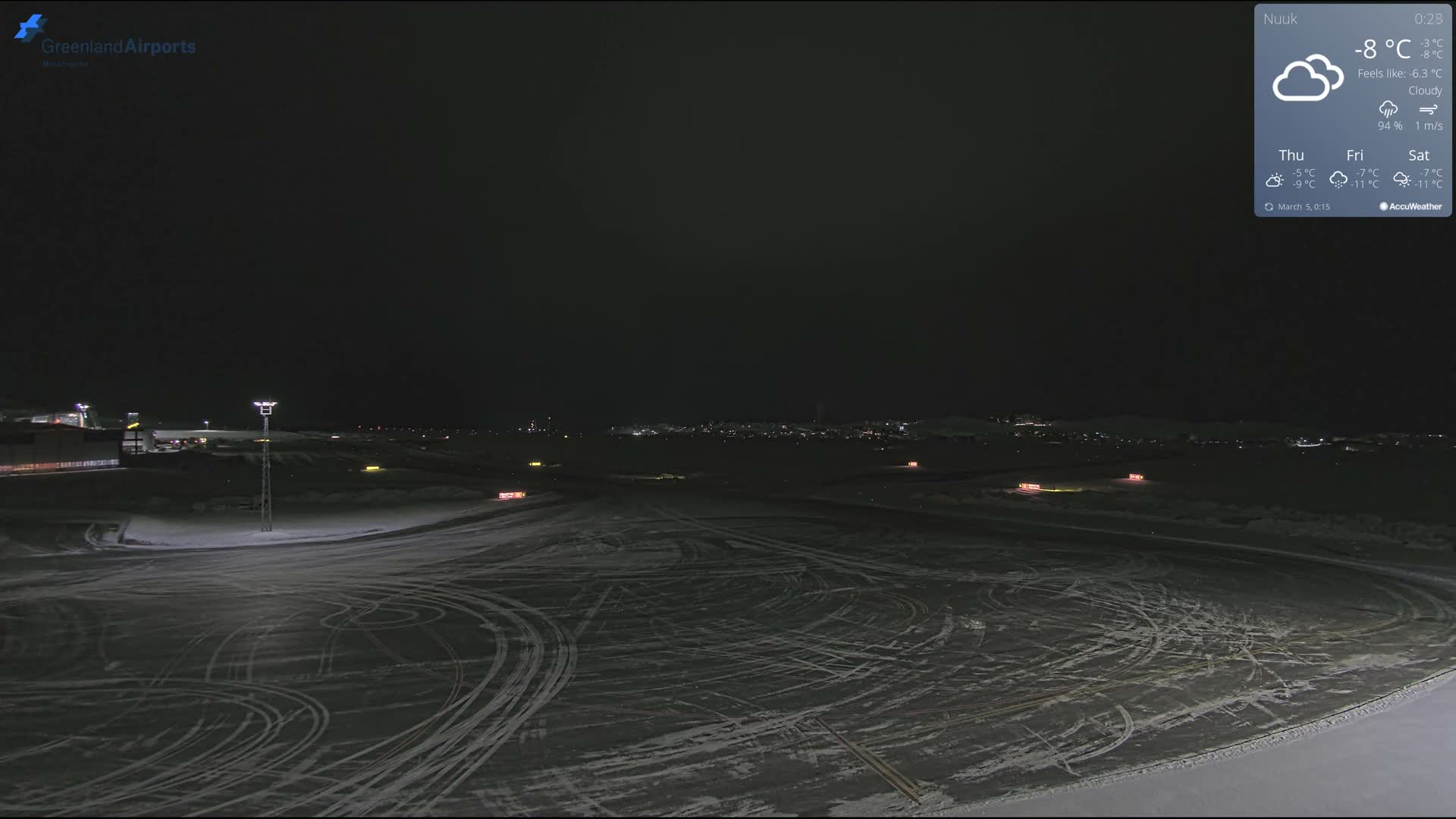 Nuuk City  &  Nuuk Airport South Towards View Live Cam GOH / BGGH - Nuuk, Sermersooq, Greenland, Denmark