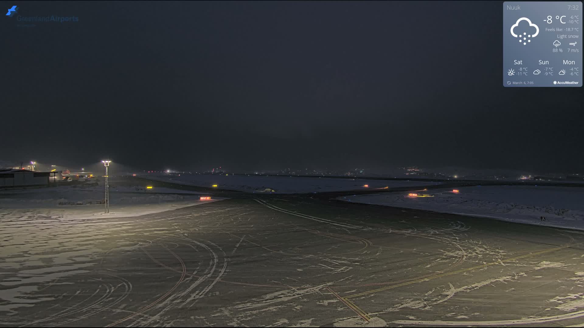 Nuuk City  &  Nuuk Airport South Towards View Live Cam GOH / BGGH - Nuuk, Sermersooq, Greenland, Denmark